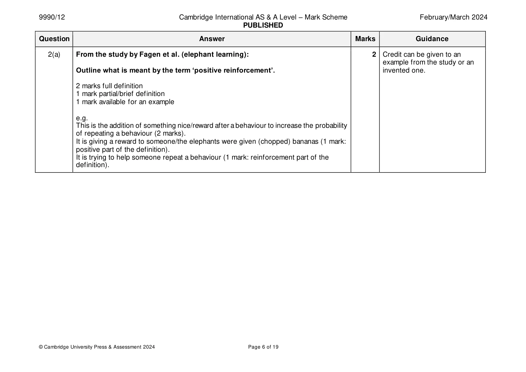 Mark scheme, page 6 of 19