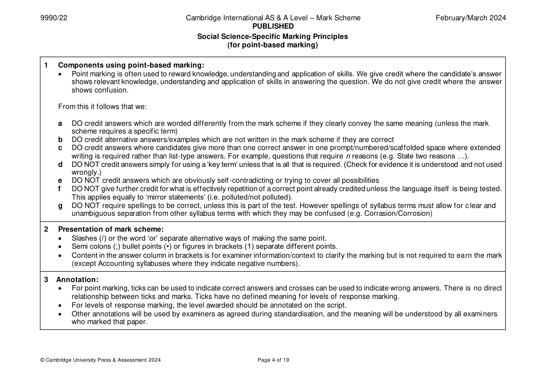 Mark scheme, page 4 of 19