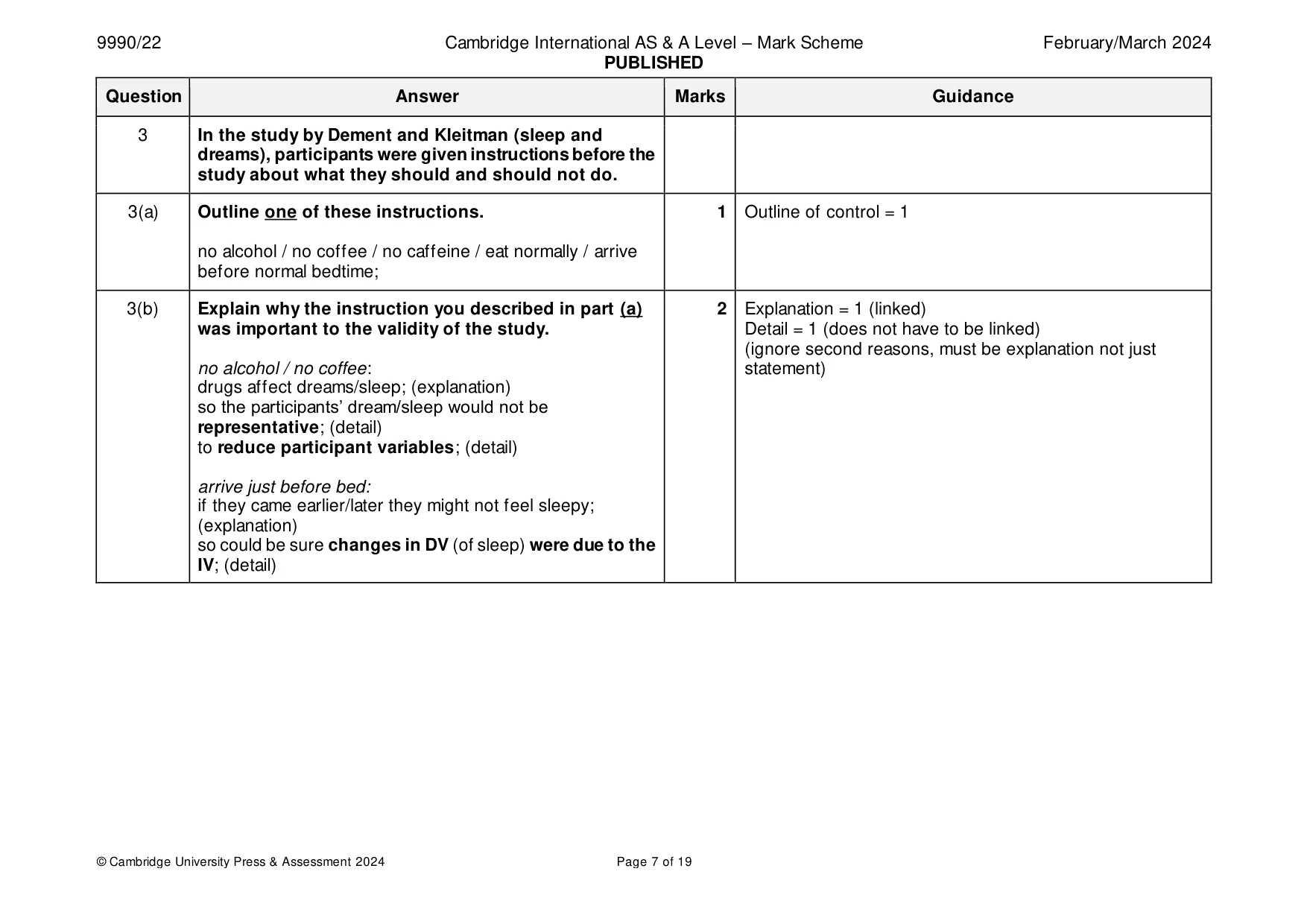 Mark scheme, page 7 of 19