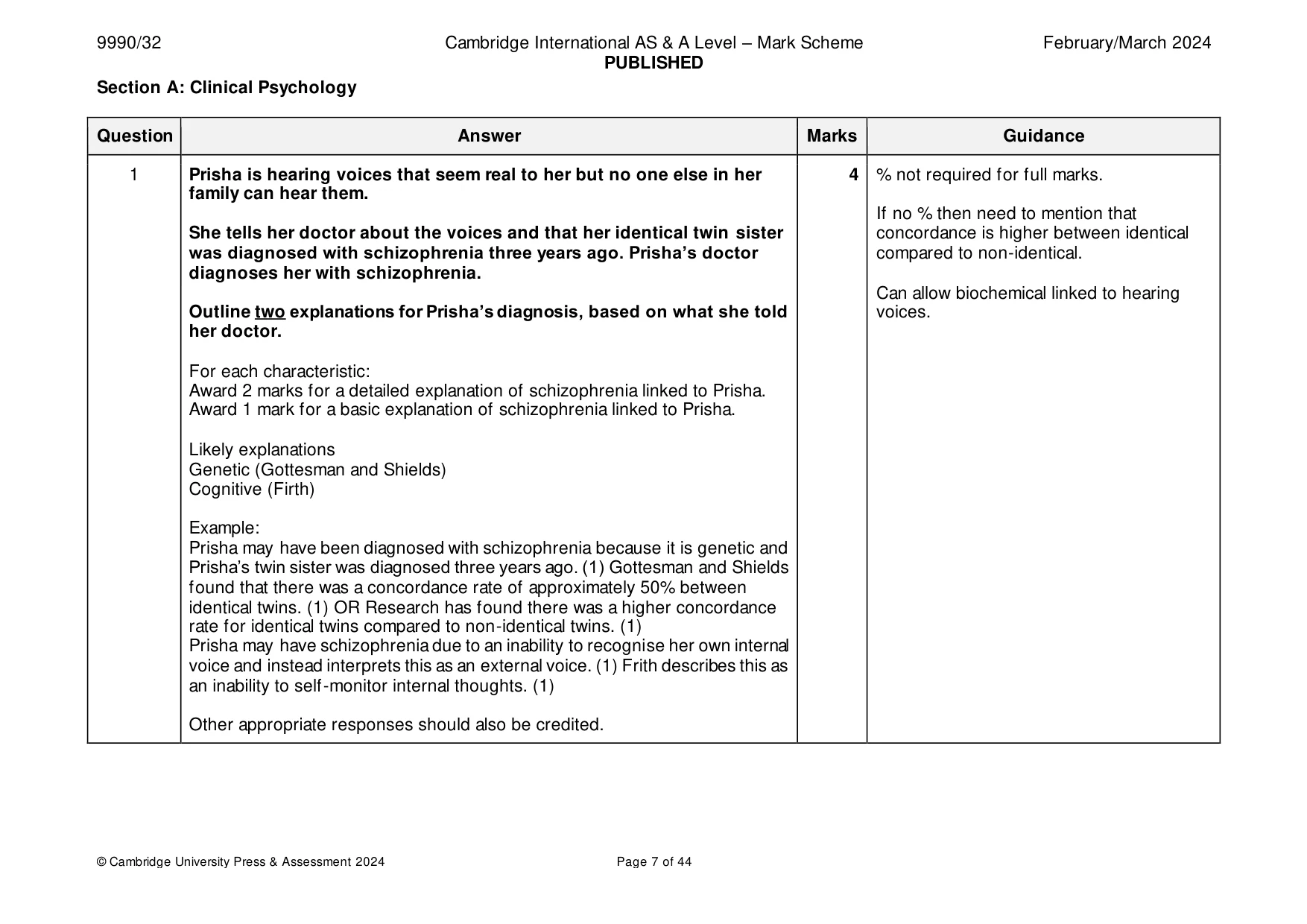 Mark scheme, page 7 of 44