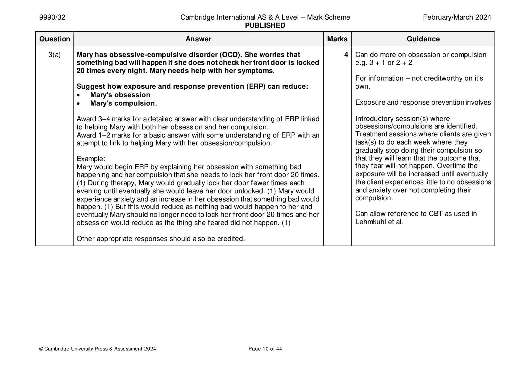 Mark scheme, page 10 of 44