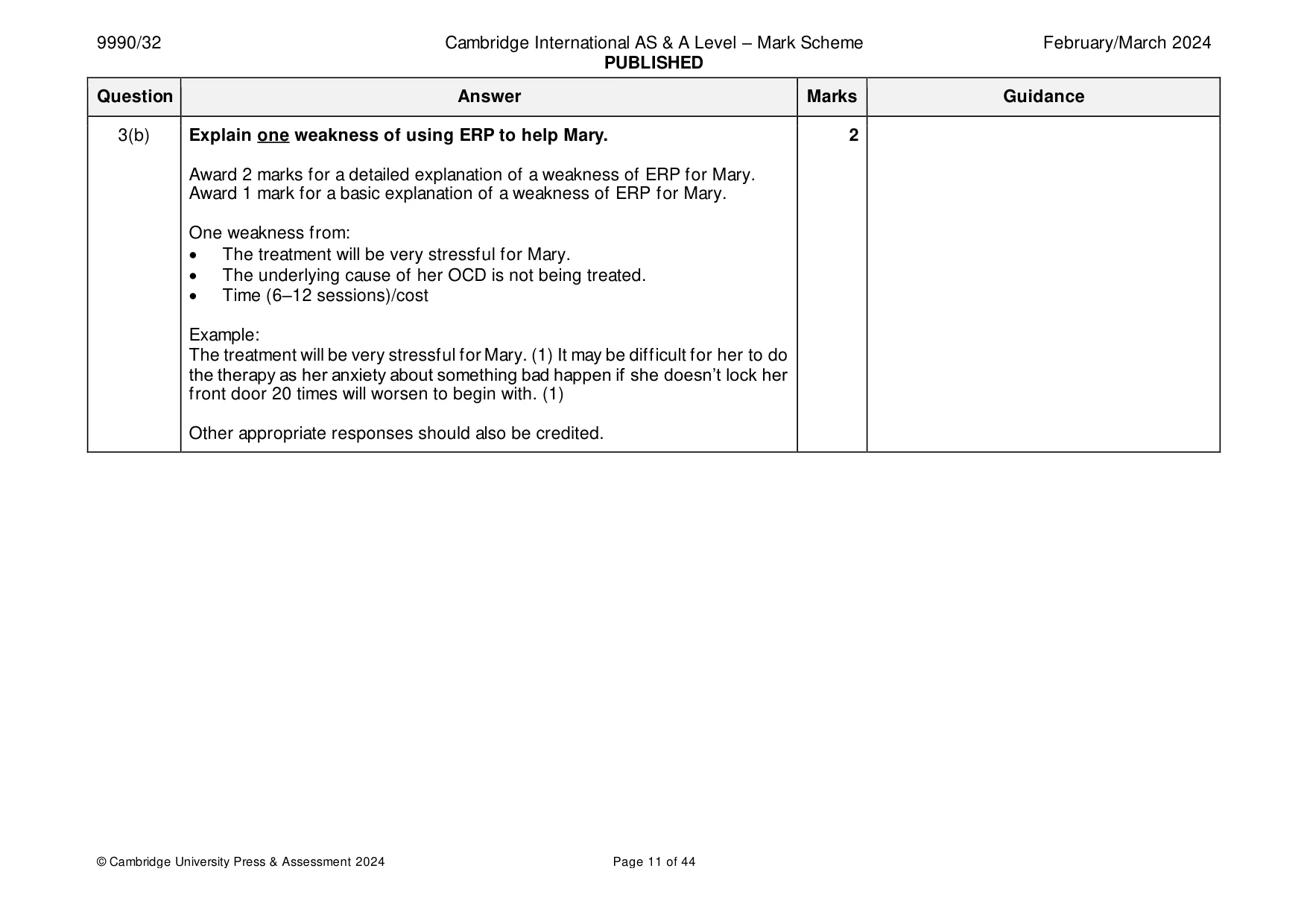 Mark scheme, page 11 of 44