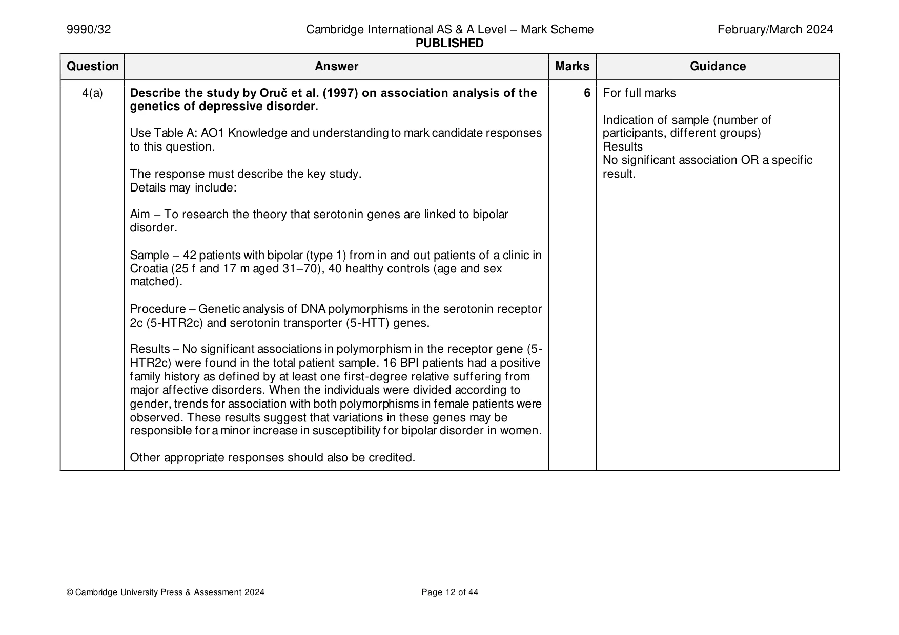 Mark scheme, page 12 of 44