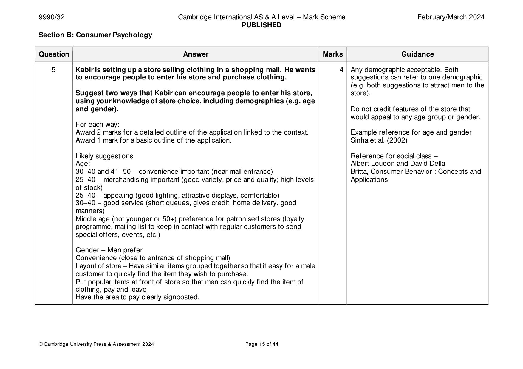 Mark scheme, page 15 of 44