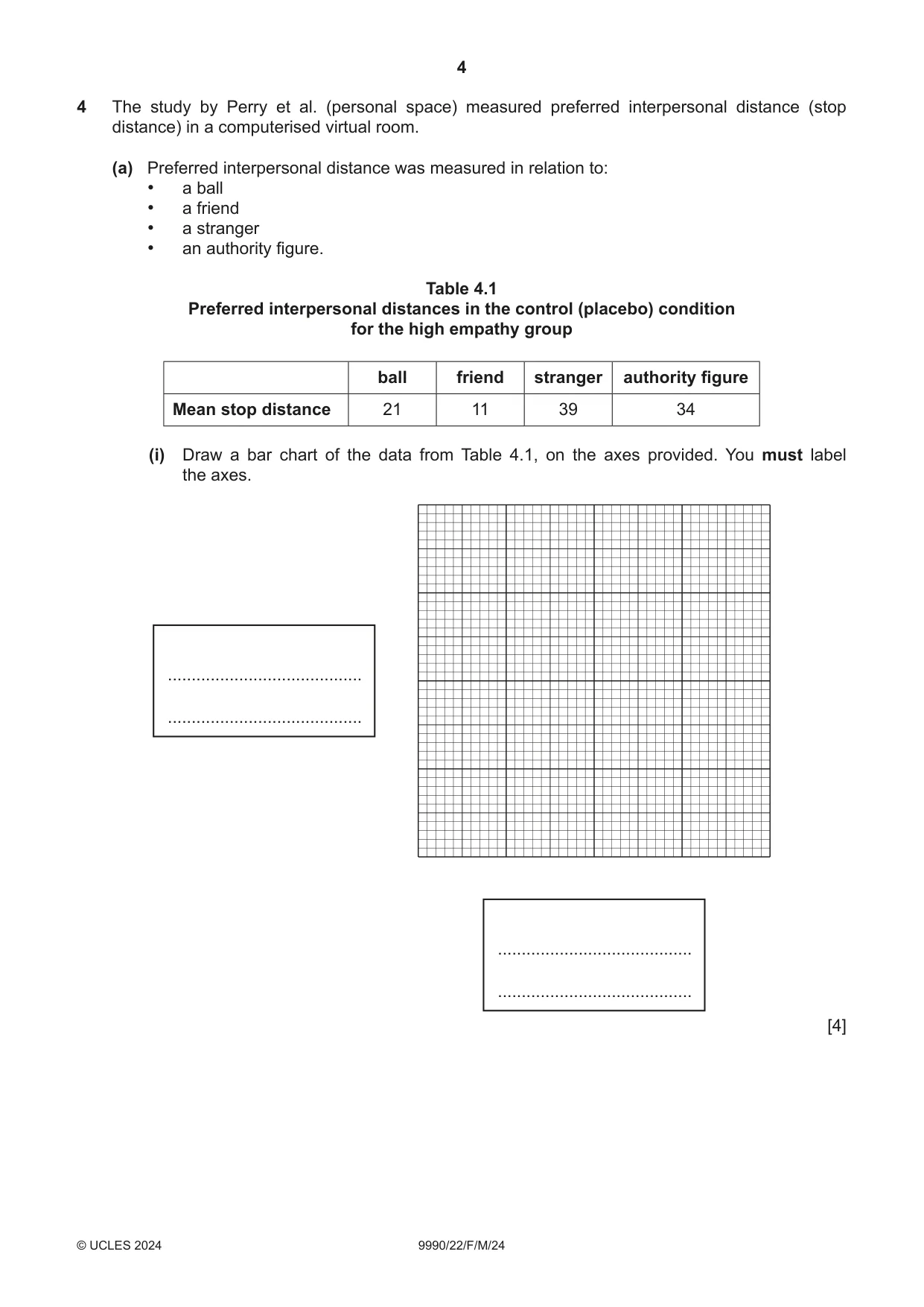 Cambridge A Level Psychology (from 2018) 9990 2024 Feb/March Paper 2 · Variant 2 question paper, page 4 of 12