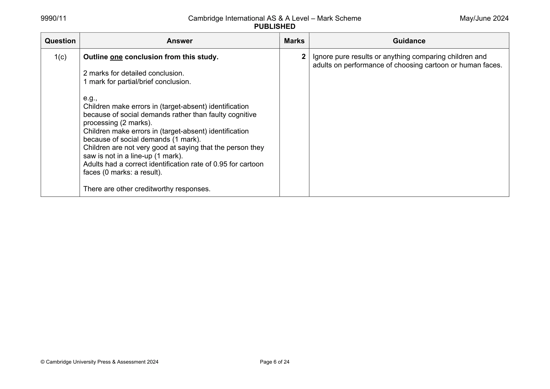 Mark scheme, page 6 of 24