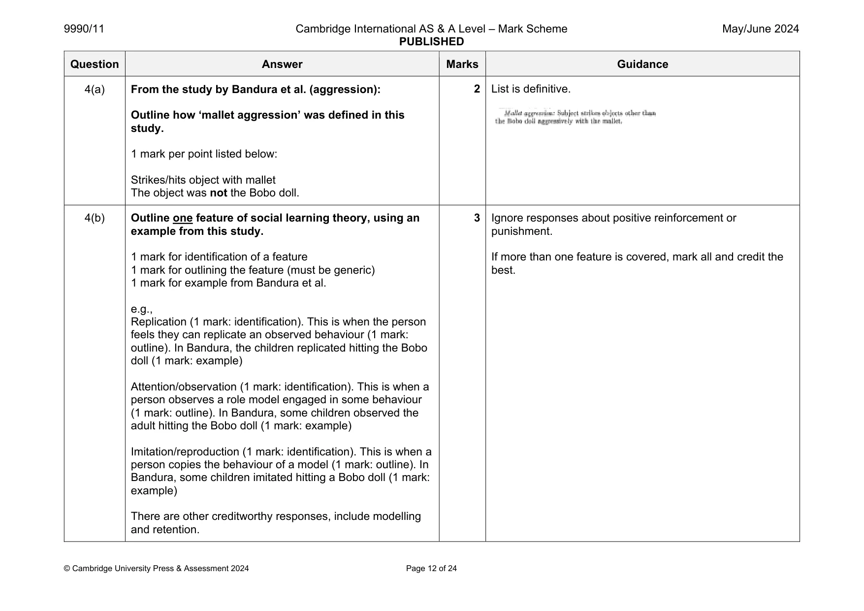 Mark scheme, page 12 of 24