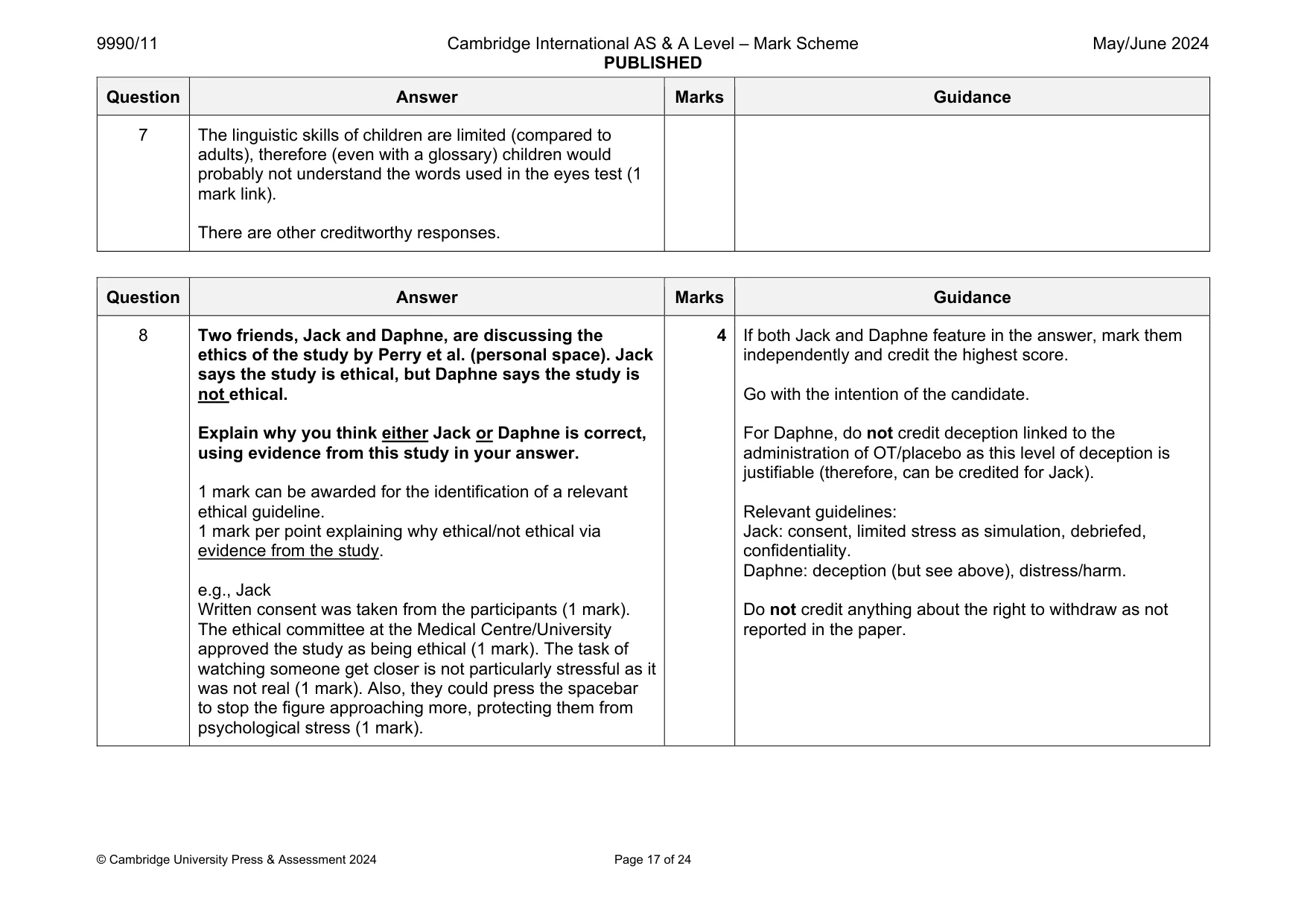 Mark scheme, page 17 of 24