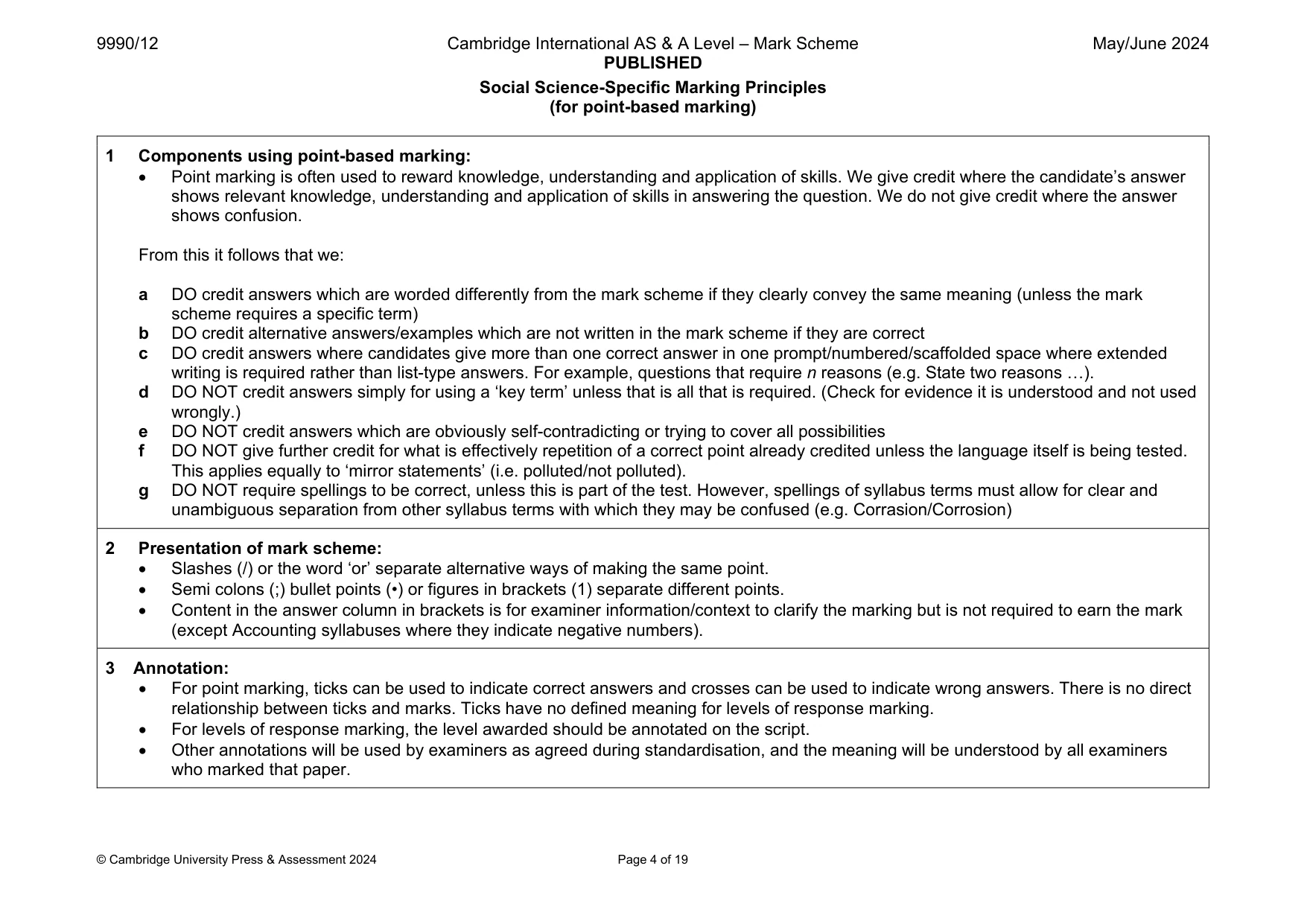 Mark scheme, page 4 of 19