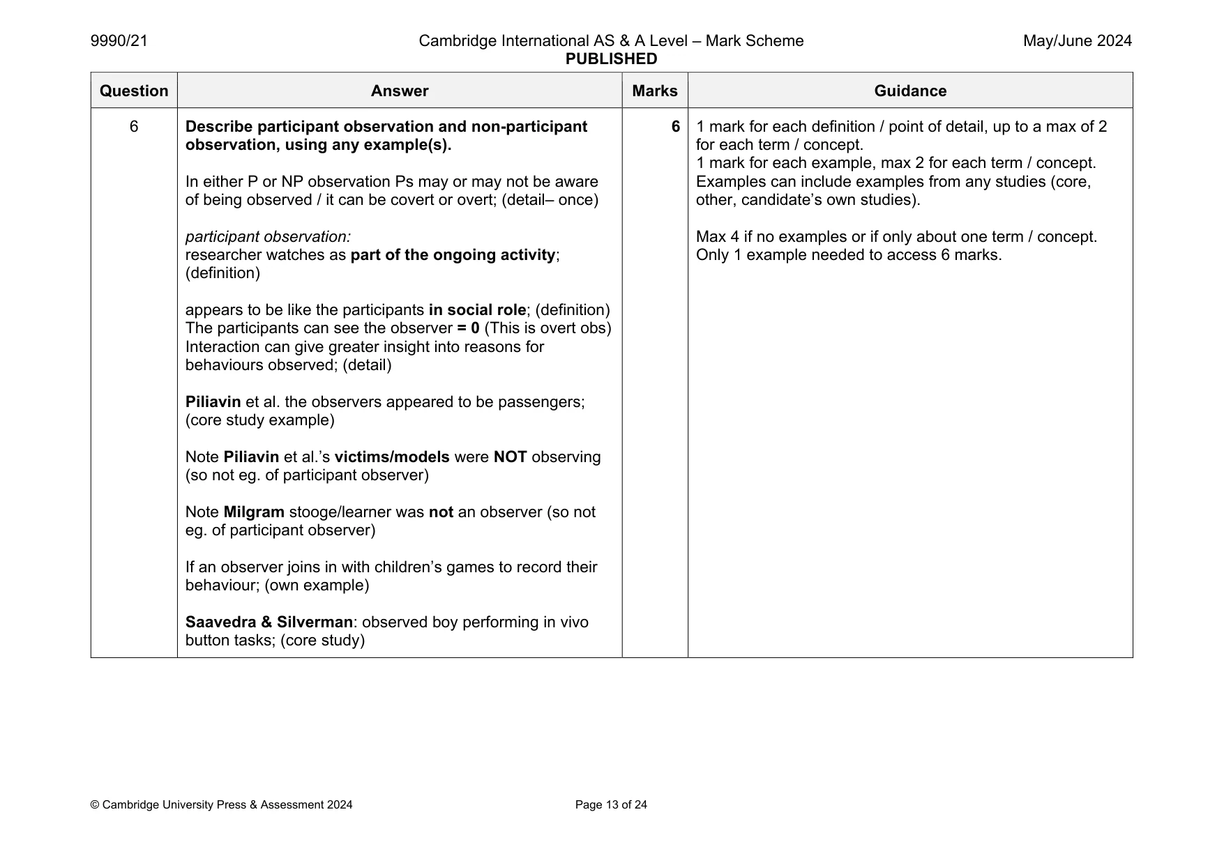 Mark scheme, page 13 of 24