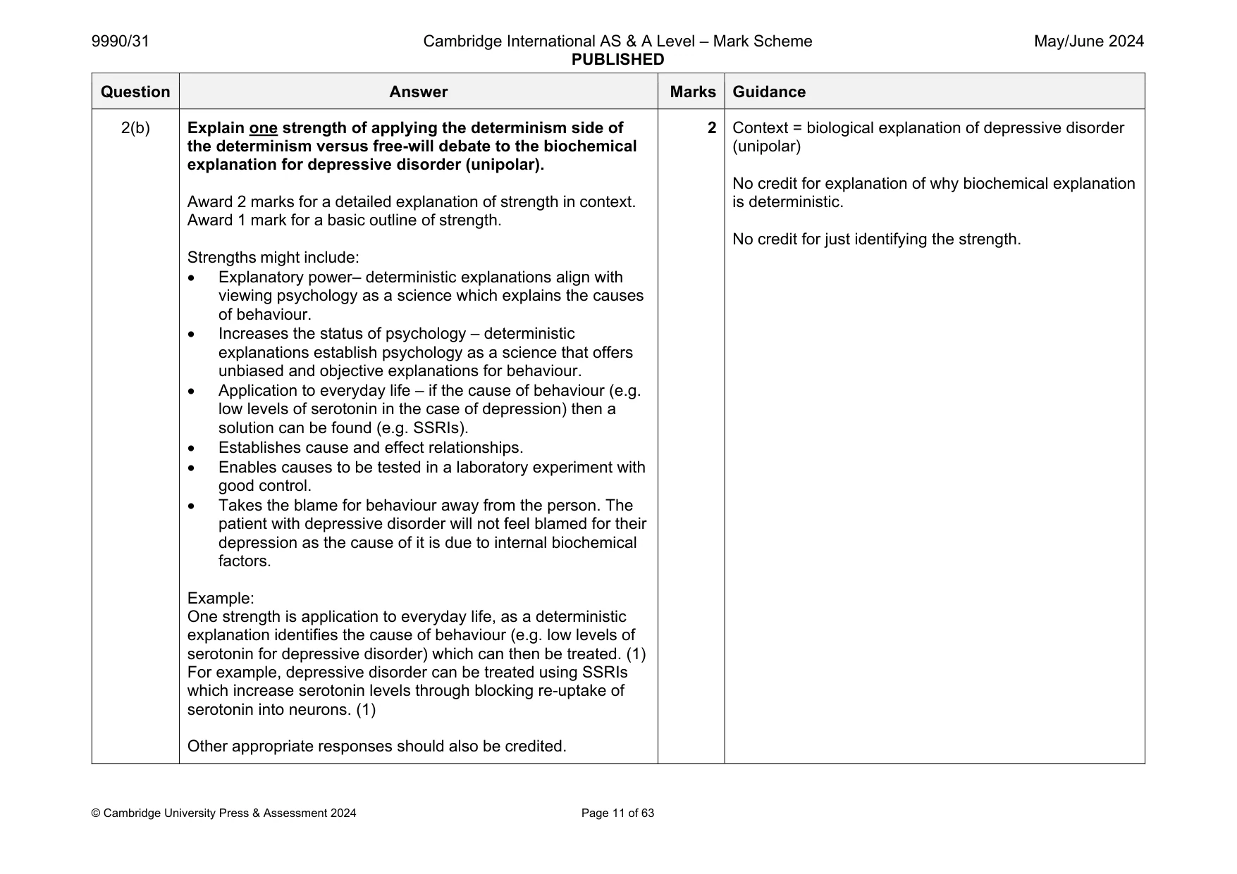 Mark scheme, page 11 of 63