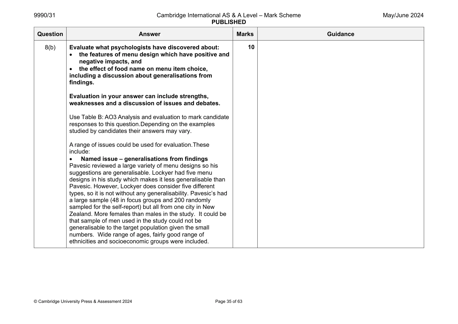 Mark scheme, page 35 of 63