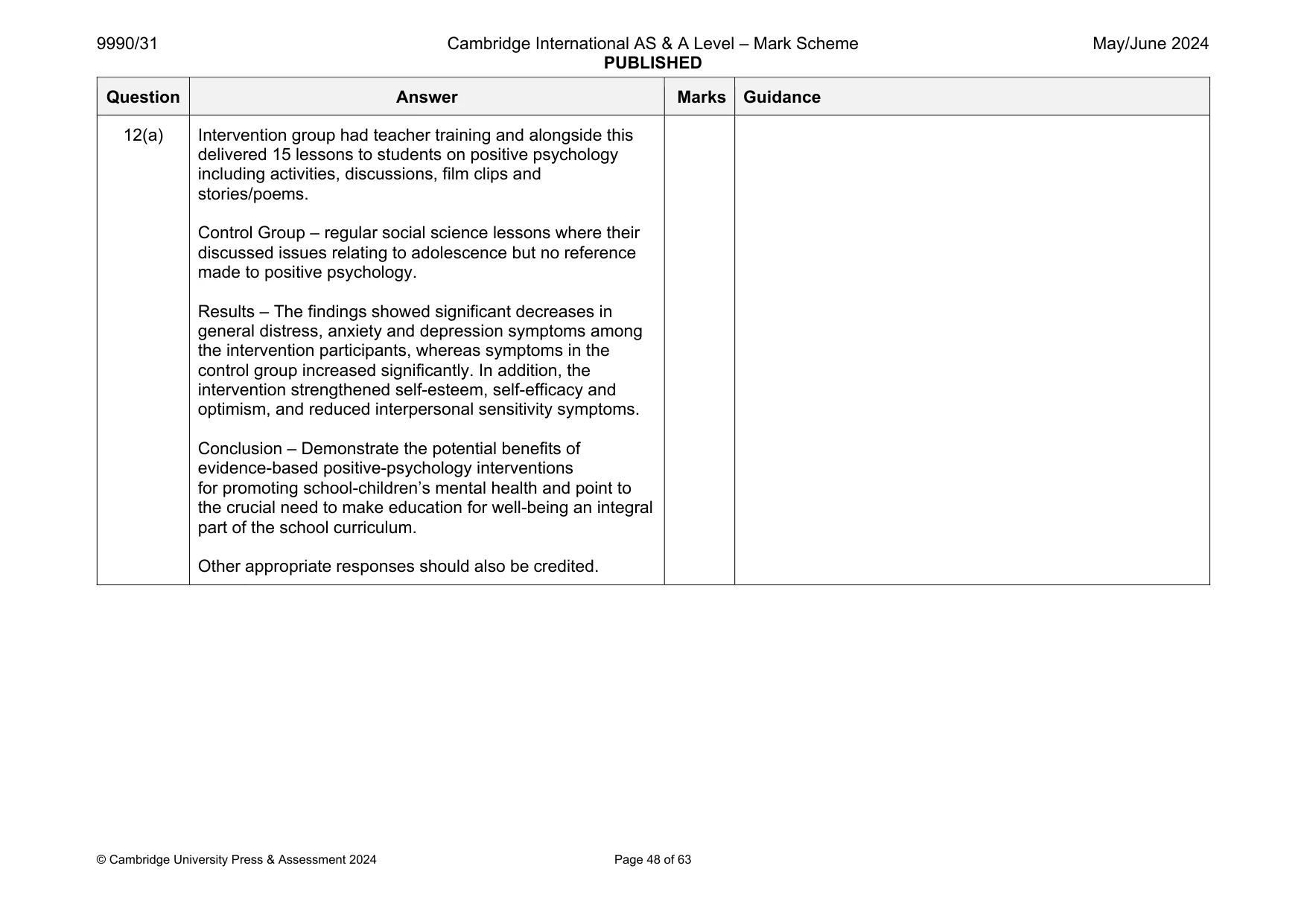 Mark scheme, page 48 of 63