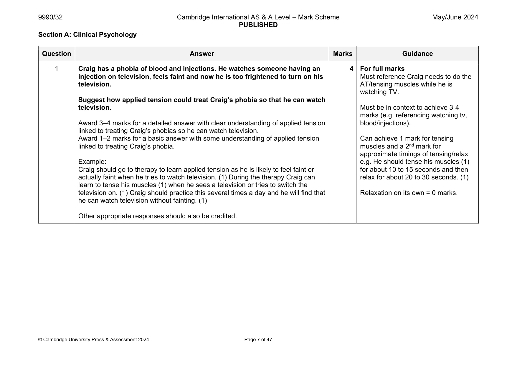 Mark scheme, page 7 of 47