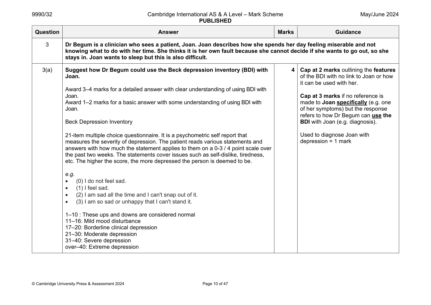 Mark scheme, page 10 of 47