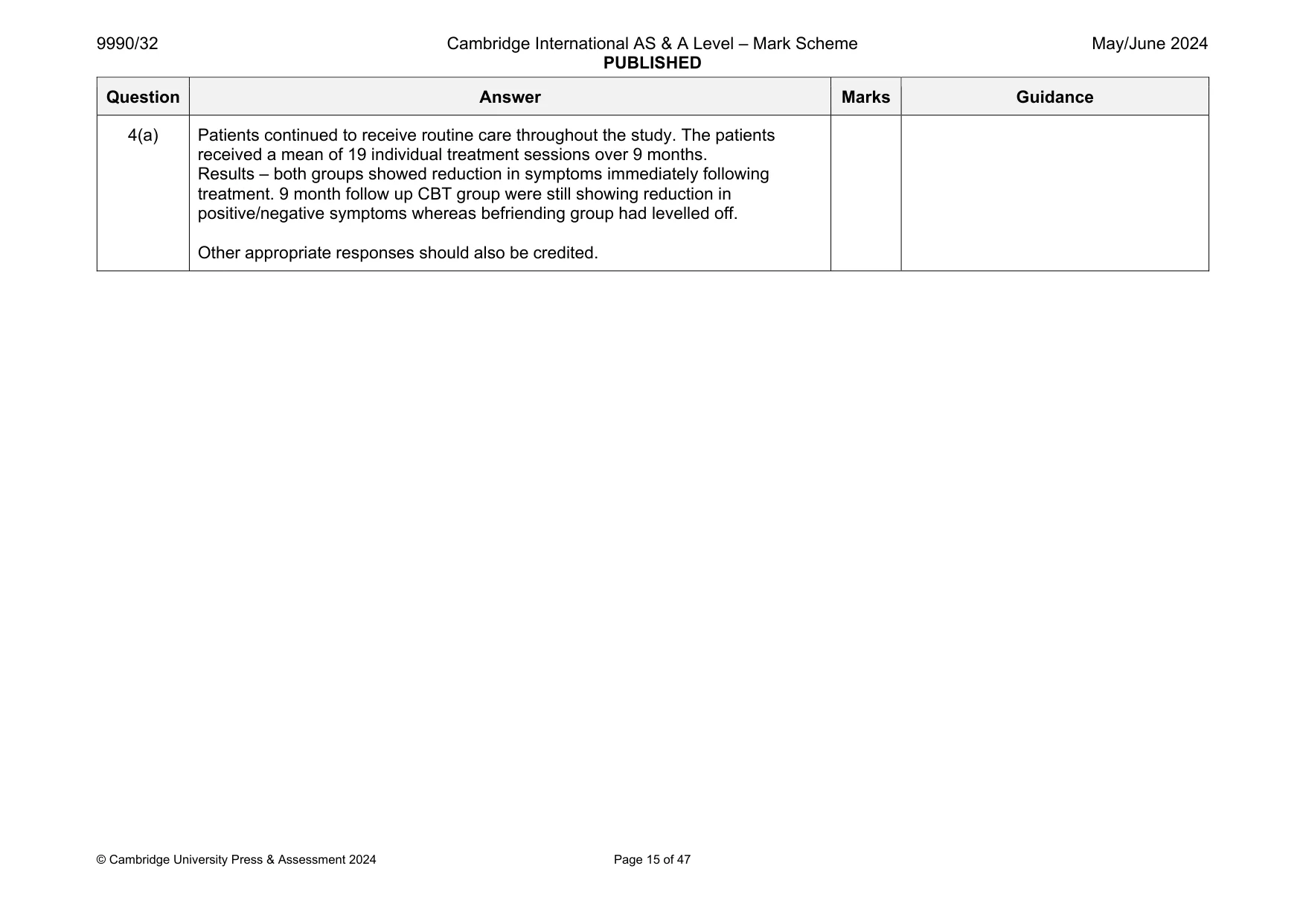Mark scheme, page 15 of 47