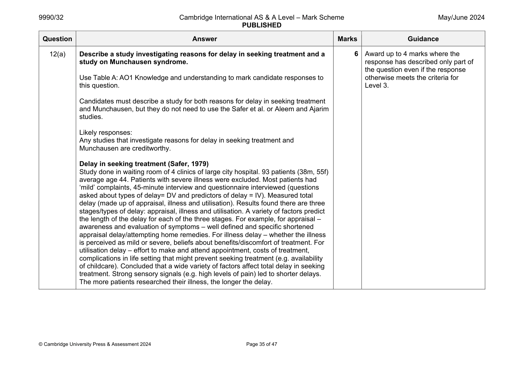 Mark scheme, page 35 of 47