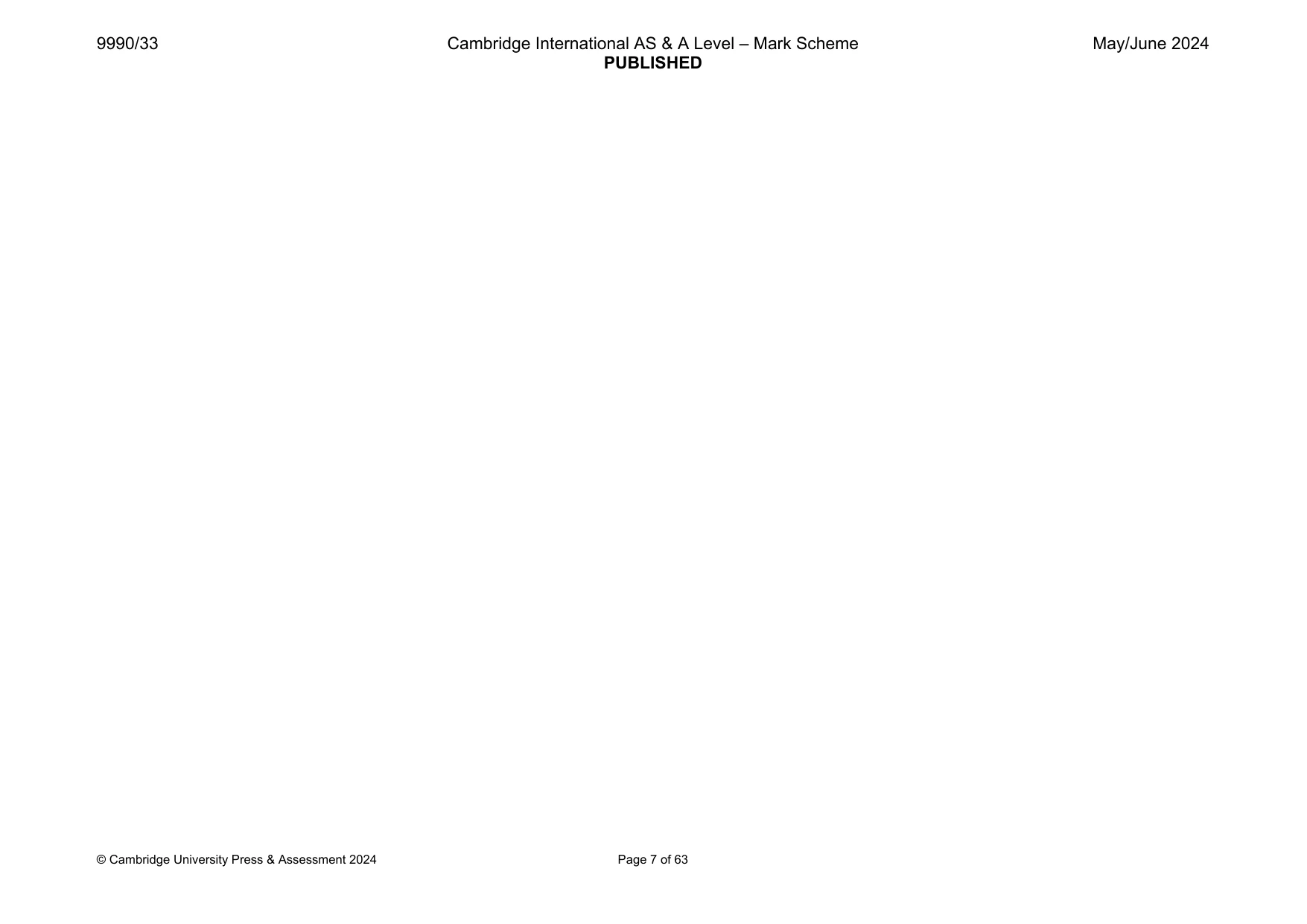 Mark scheme, page 7 of 63
