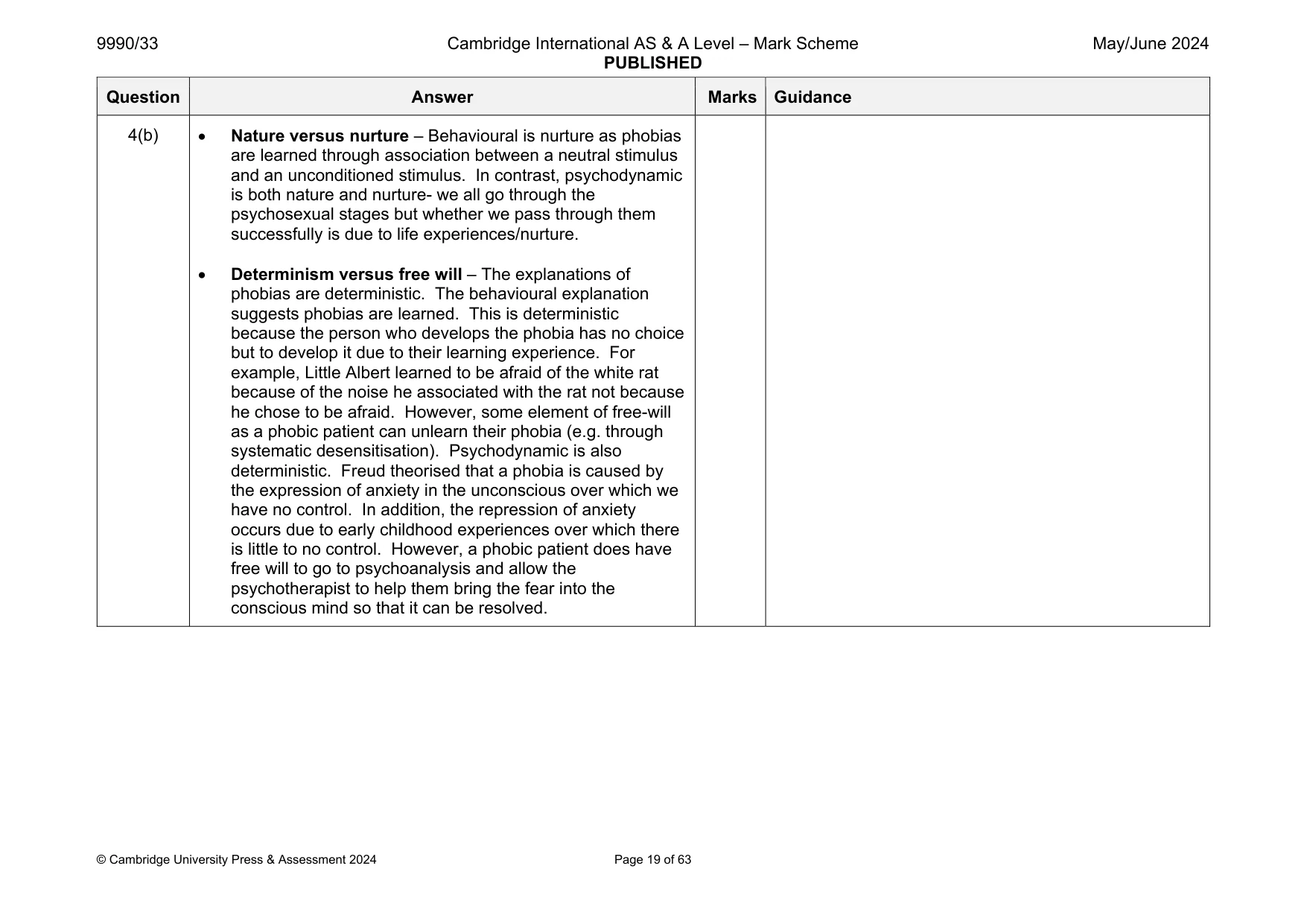Mark scheme, page 19 of 63