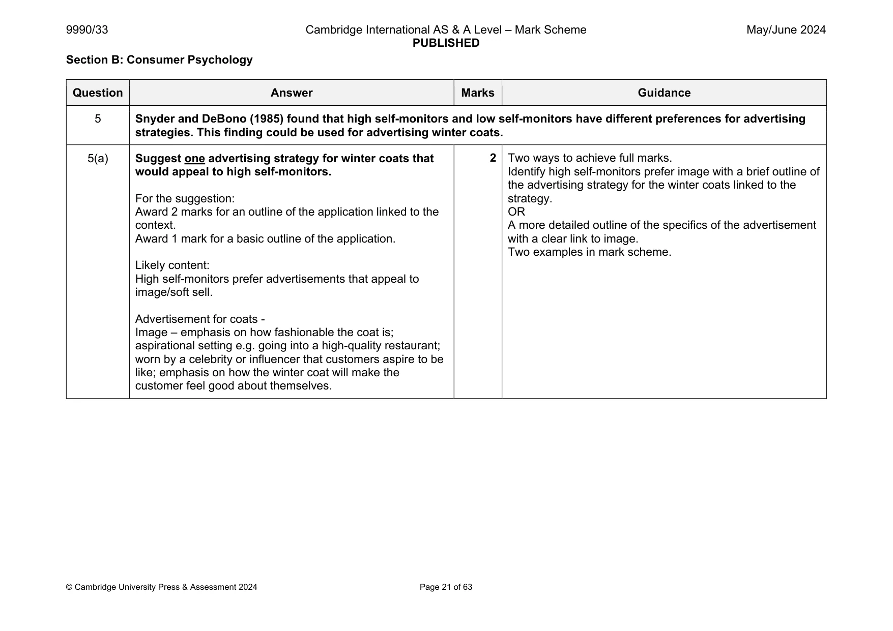 Mark scheme, page 21 of 63