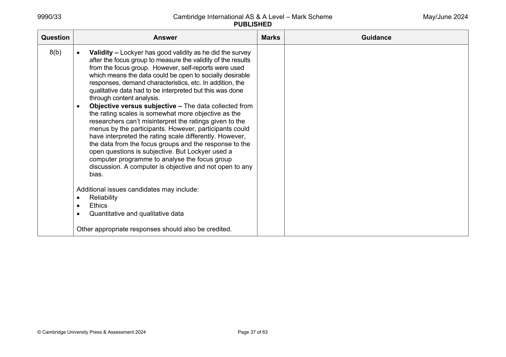 Mark scheme, page 37 of 63