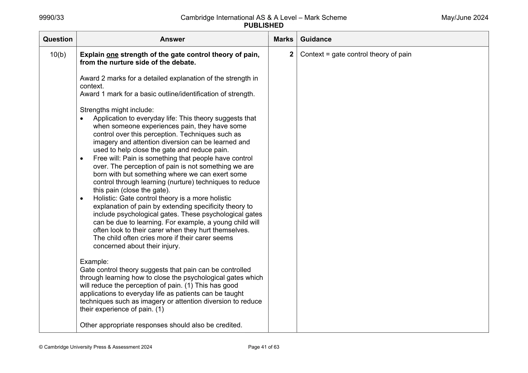 Mark scheme, page 41 of 63