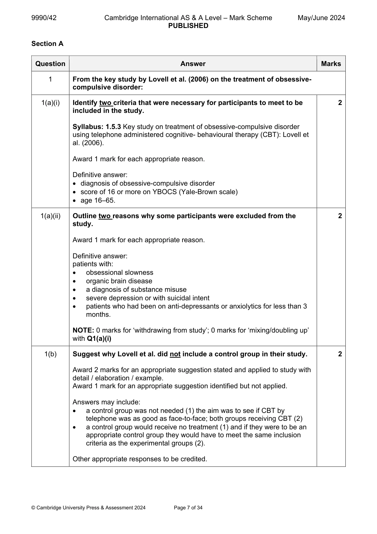 Mark scheme, page 7 of 34