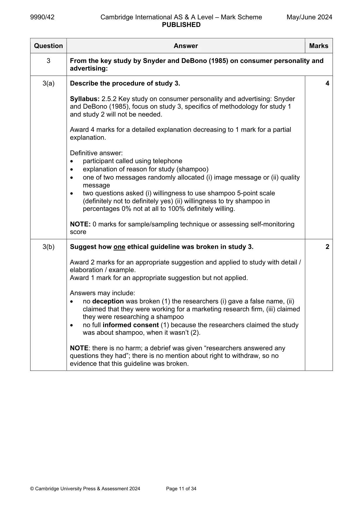 Mark scheme, page 11 of 34