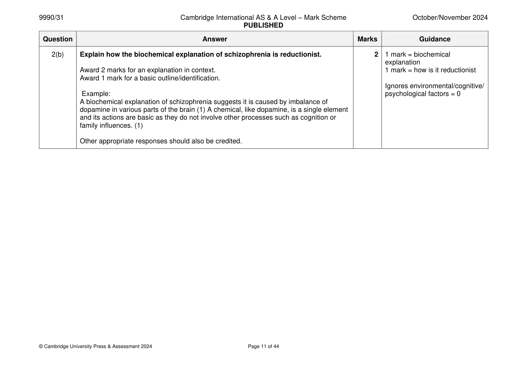 Mark scheme, page 11 of 44