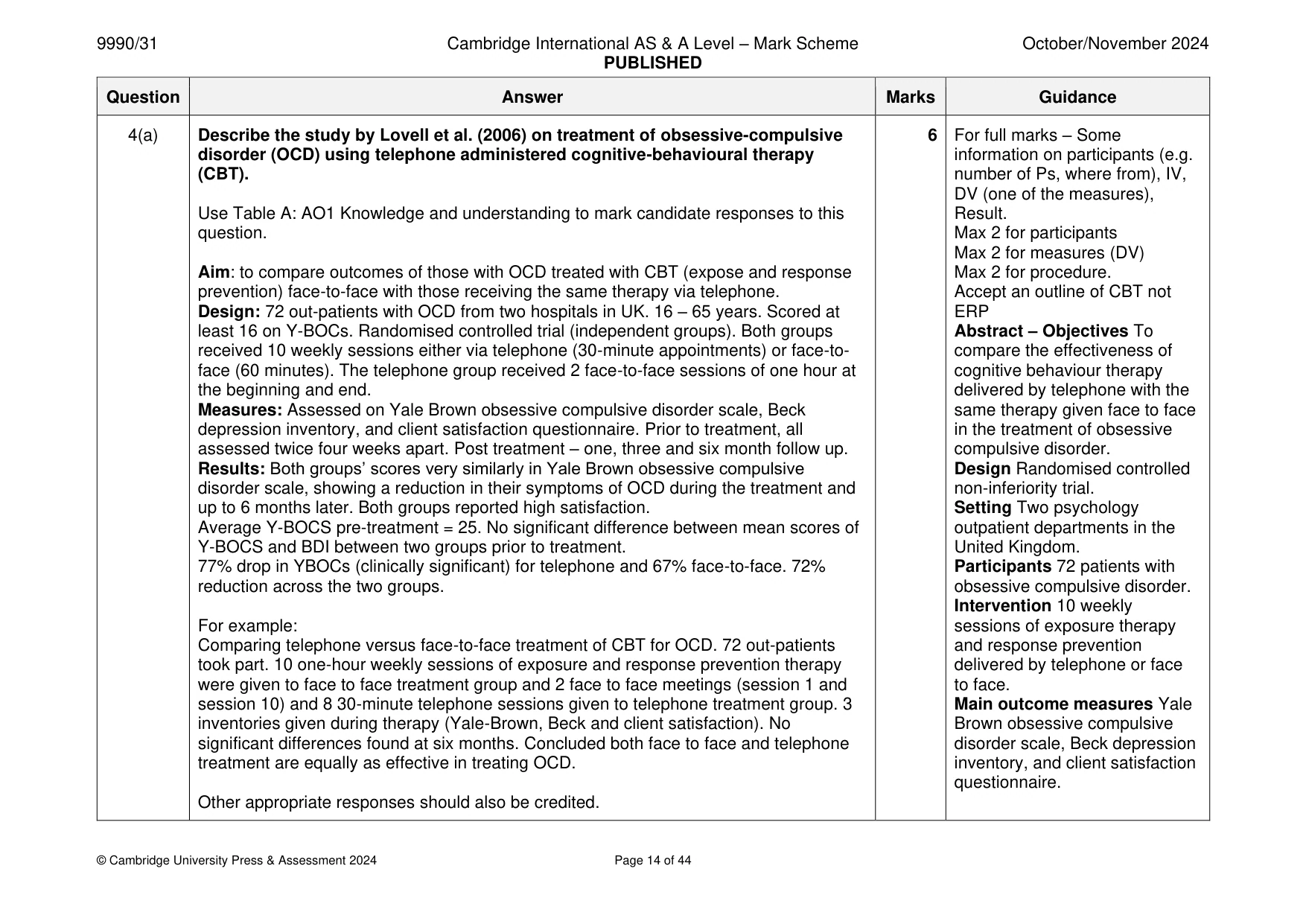 Mark scheme, page 14 of 44