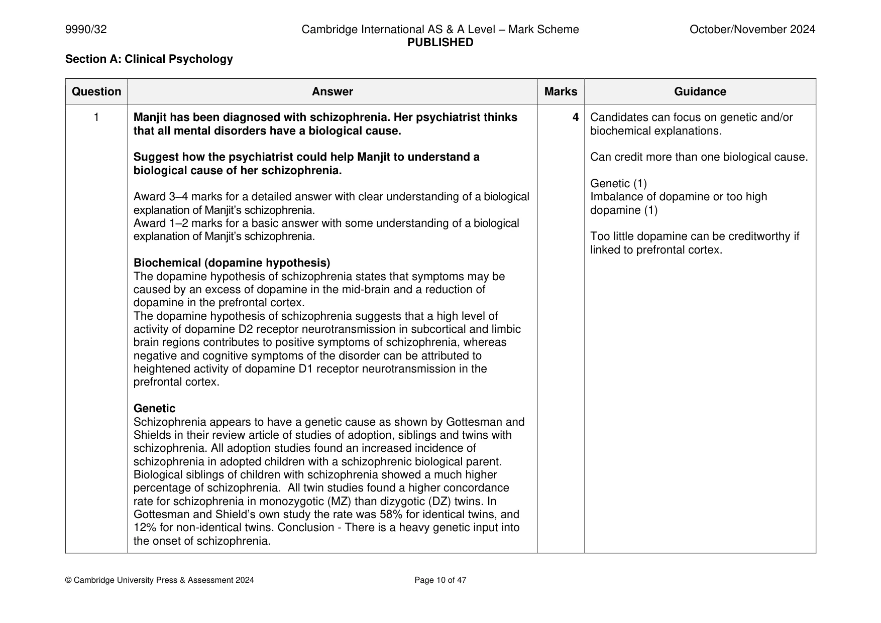 Mark scheme, page 10 of 47
