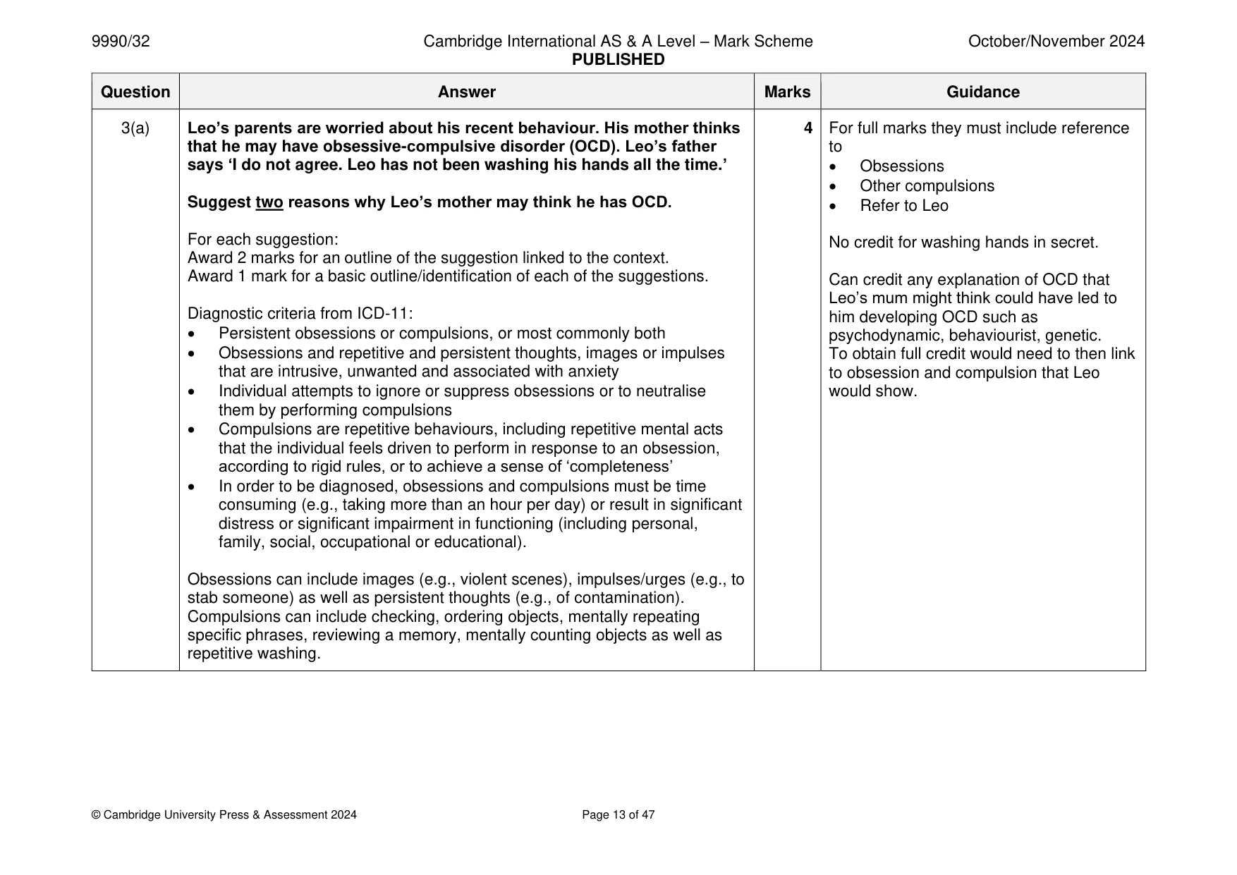 Mark scheme, page 13 of 47