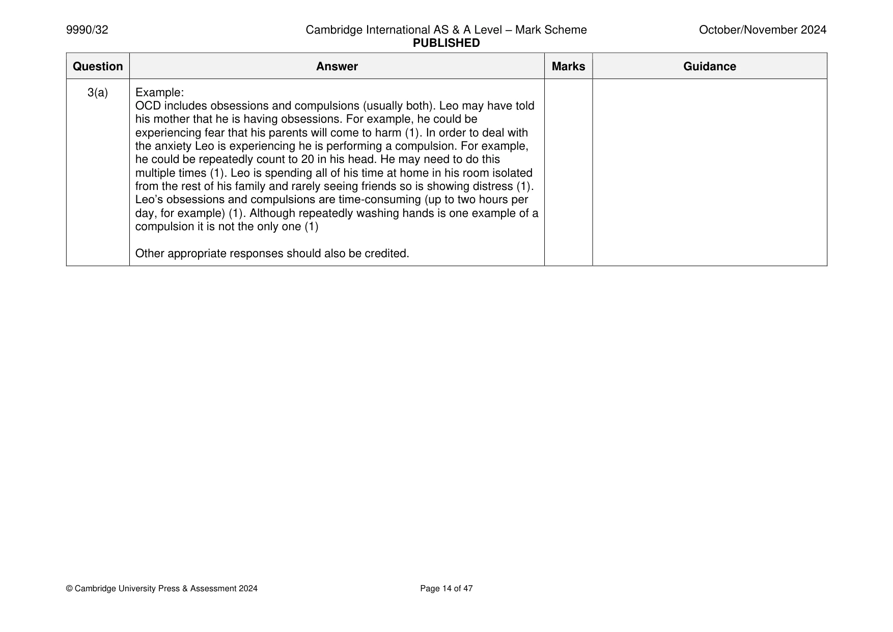 Mark scheme, page 14 of 47