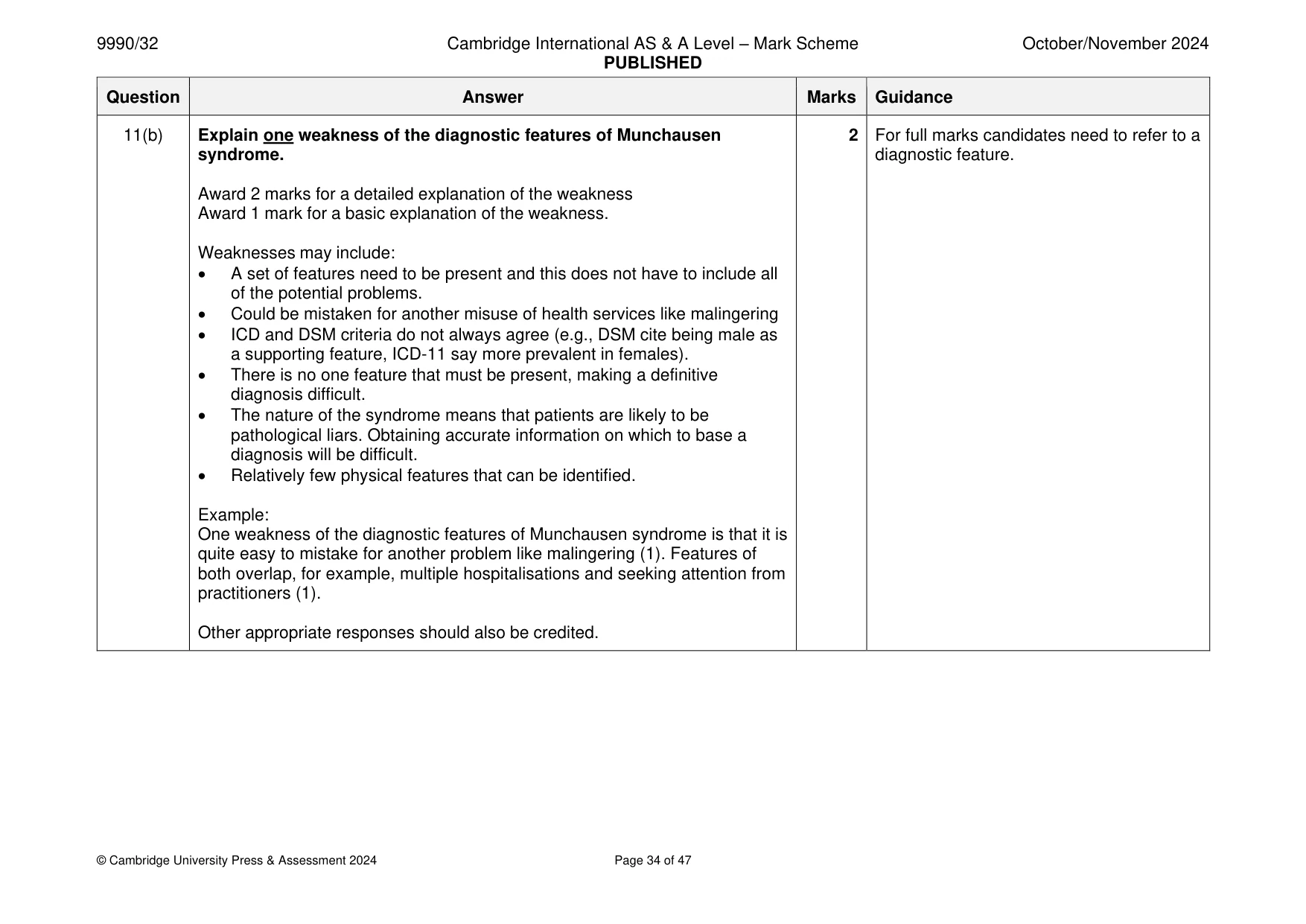 Mark scheme, page 34 of 47