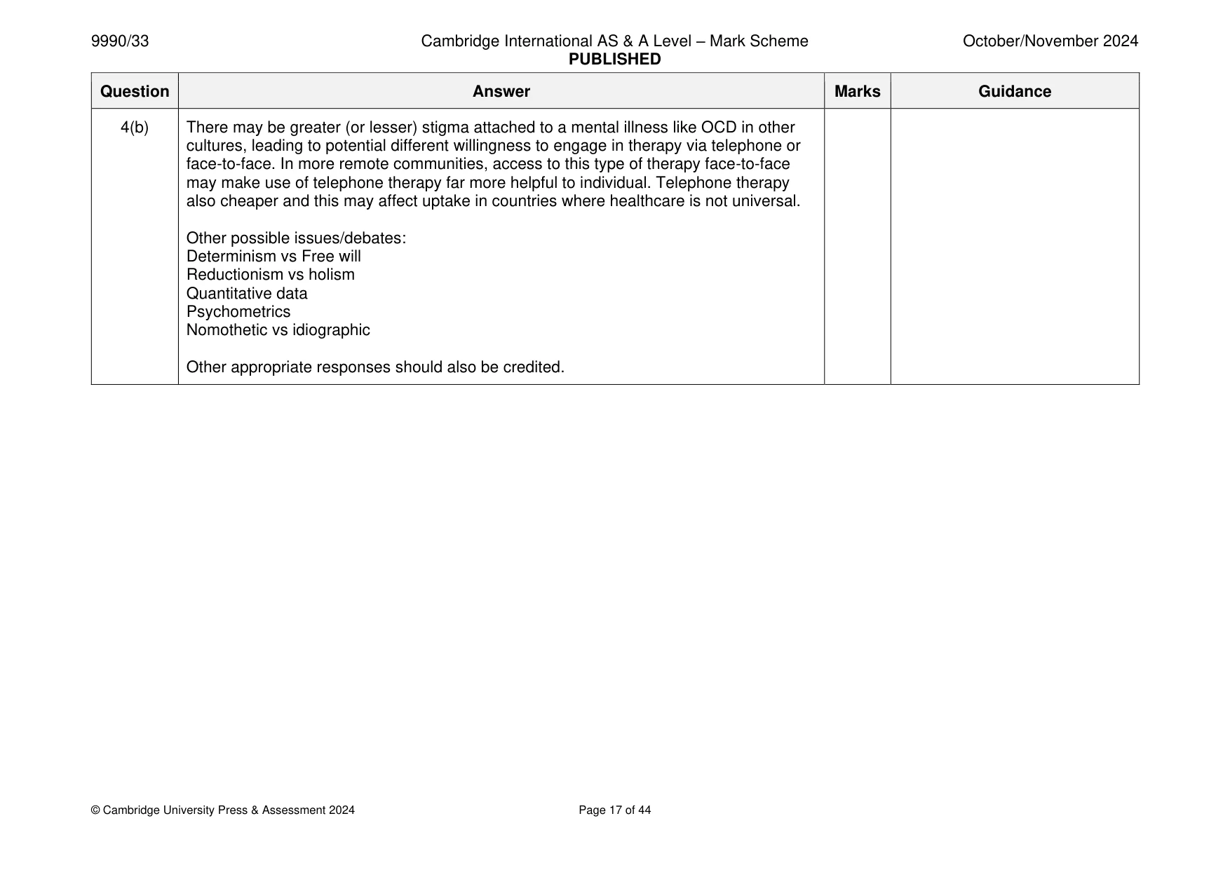 Mark scheme, page 17 of 44