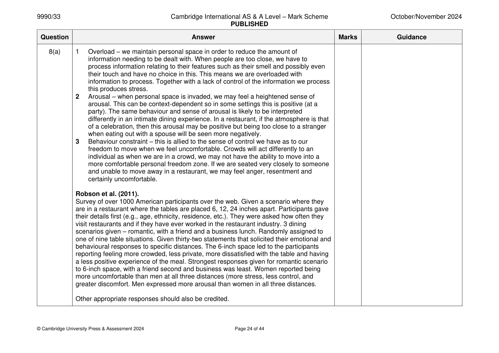 Mark scheme, page 24 of 44