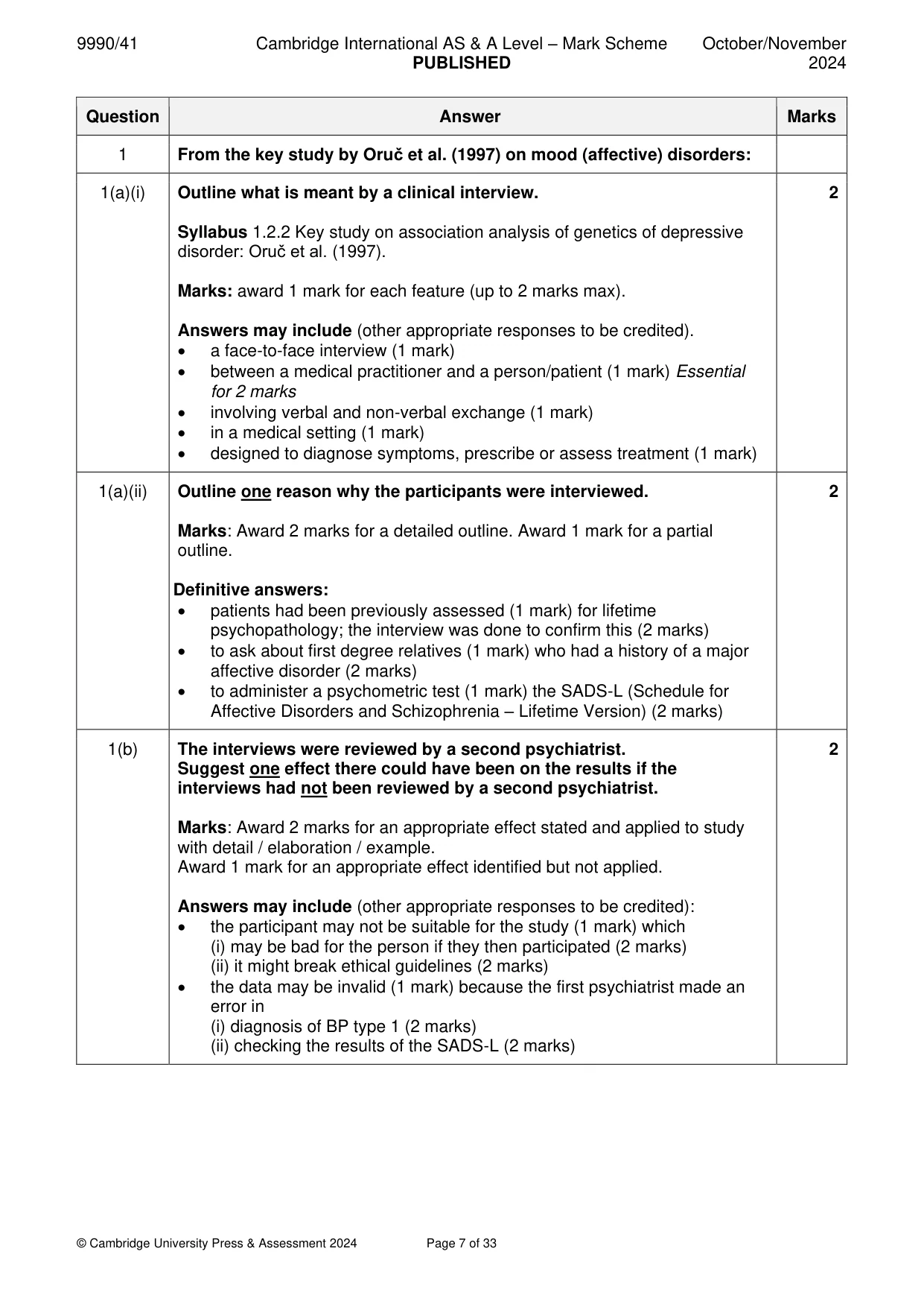 Mark scheme, page 7 of 33