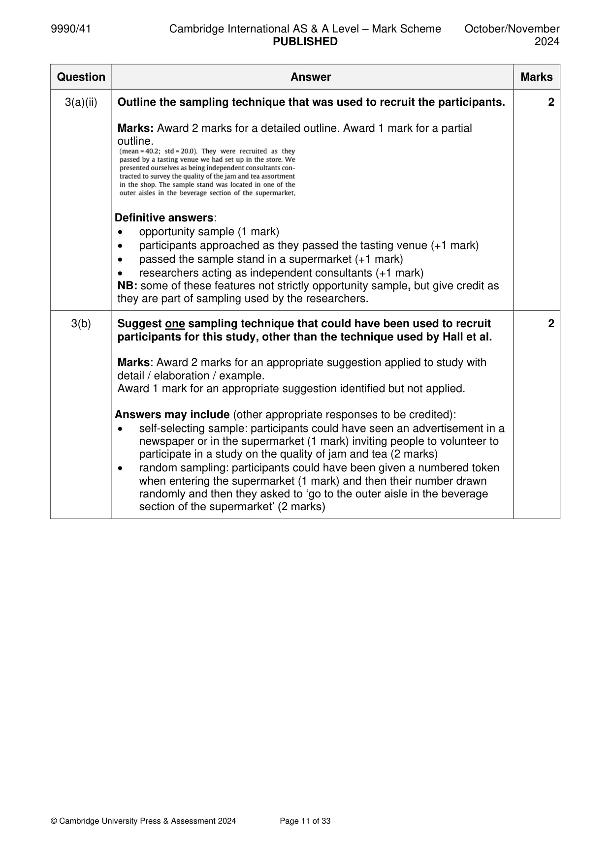 Mark scheme, page 11 of 33