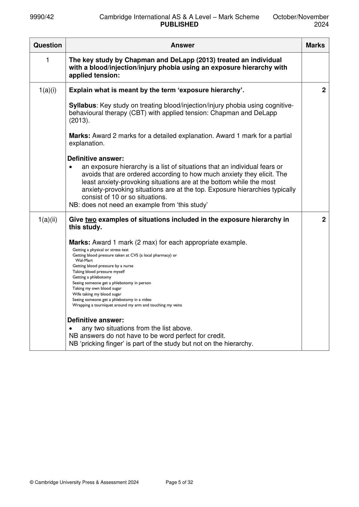 Mark scheme, page 5 of 32