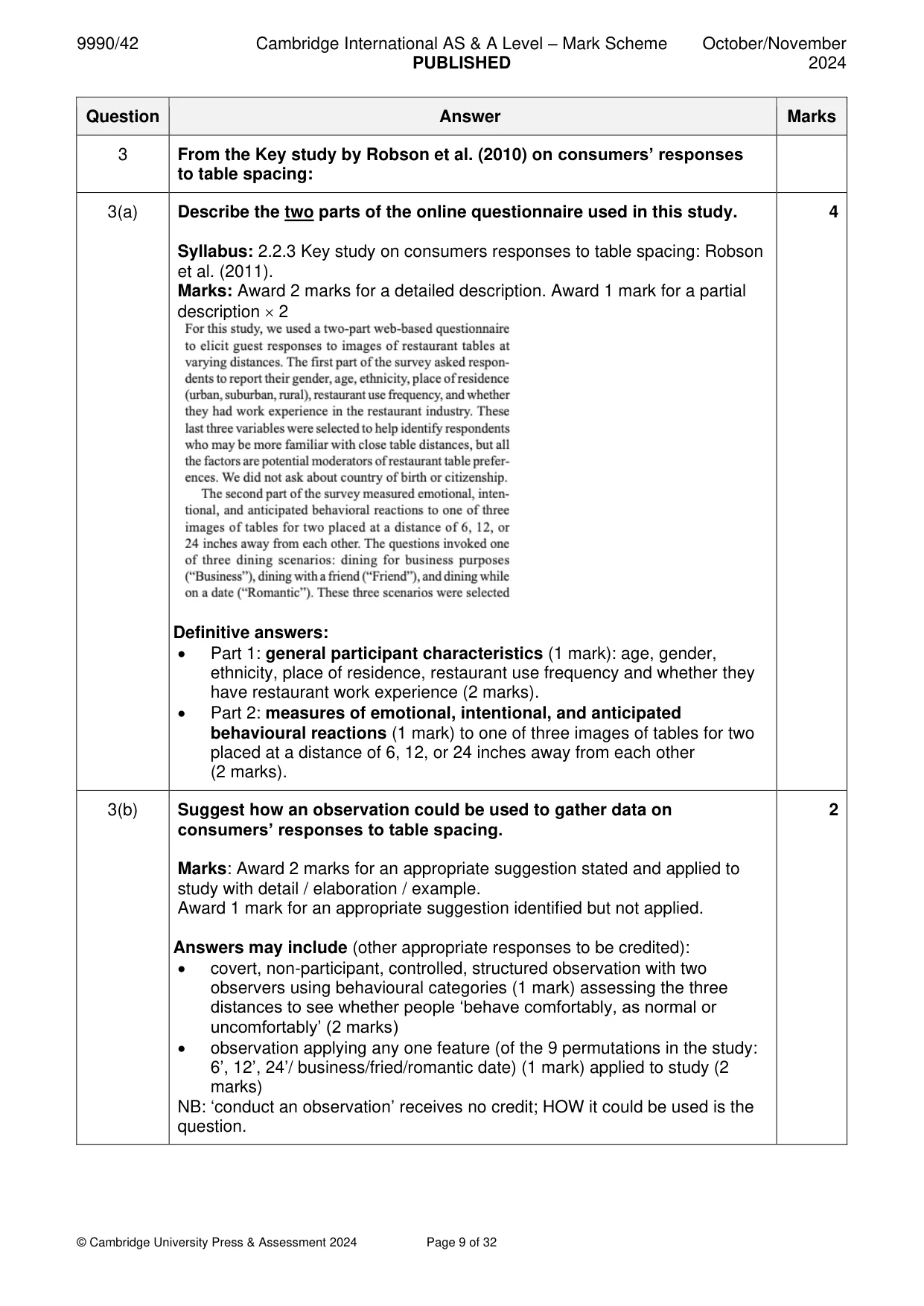 Mark scheme, page 9 of 32