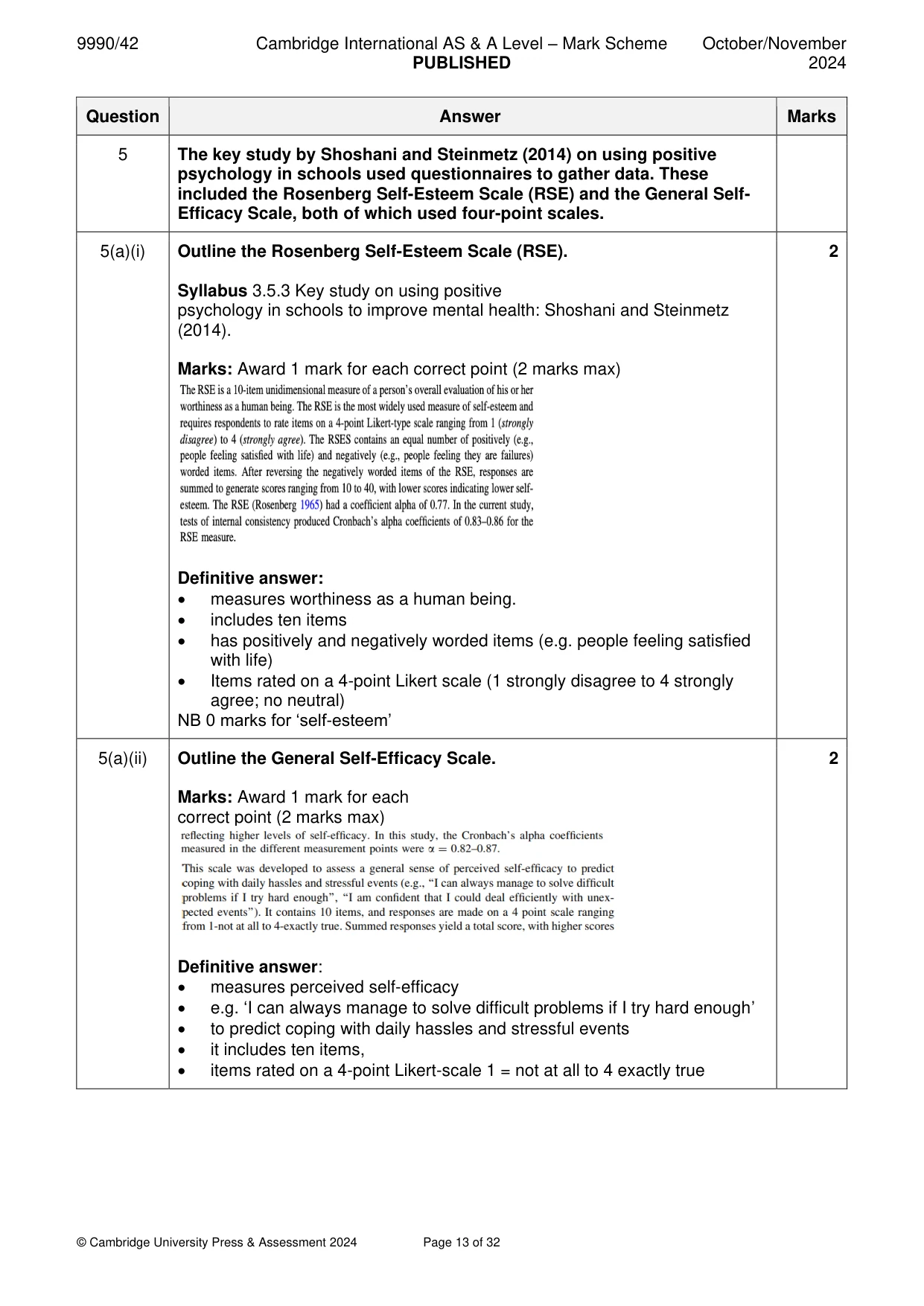 Mark scheme, page 13 of 32