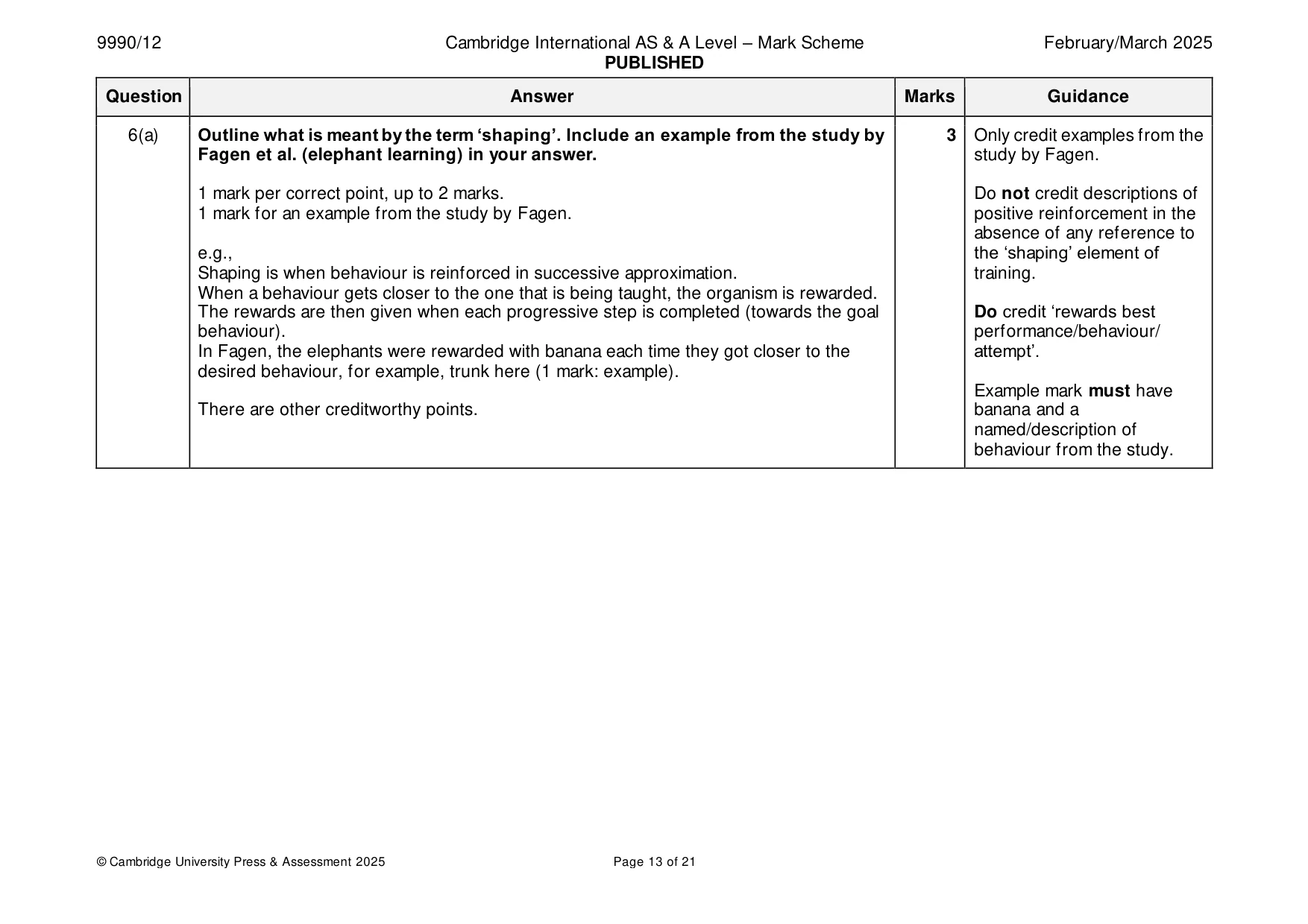 Mark scheme, page 13 of 21