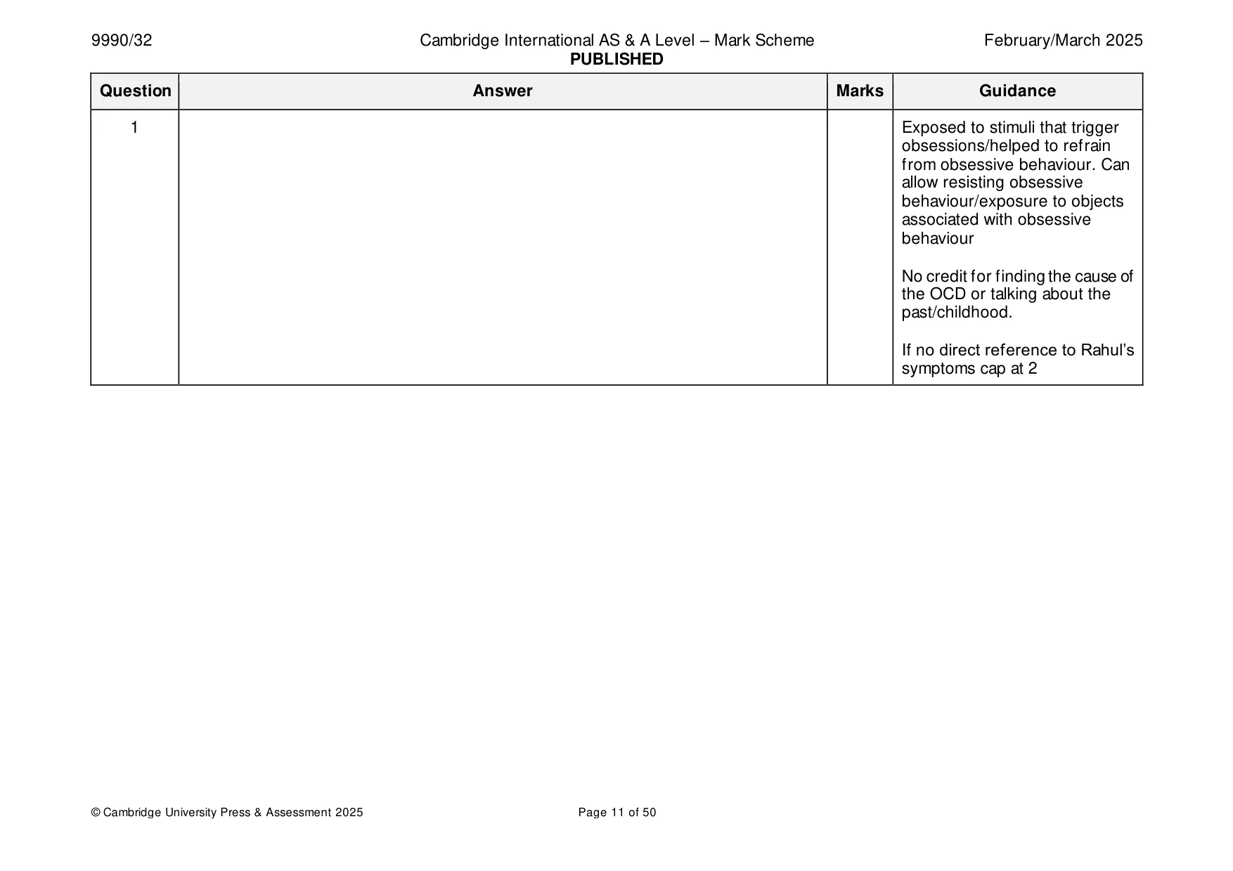 Mark scheme, page 11 of 50