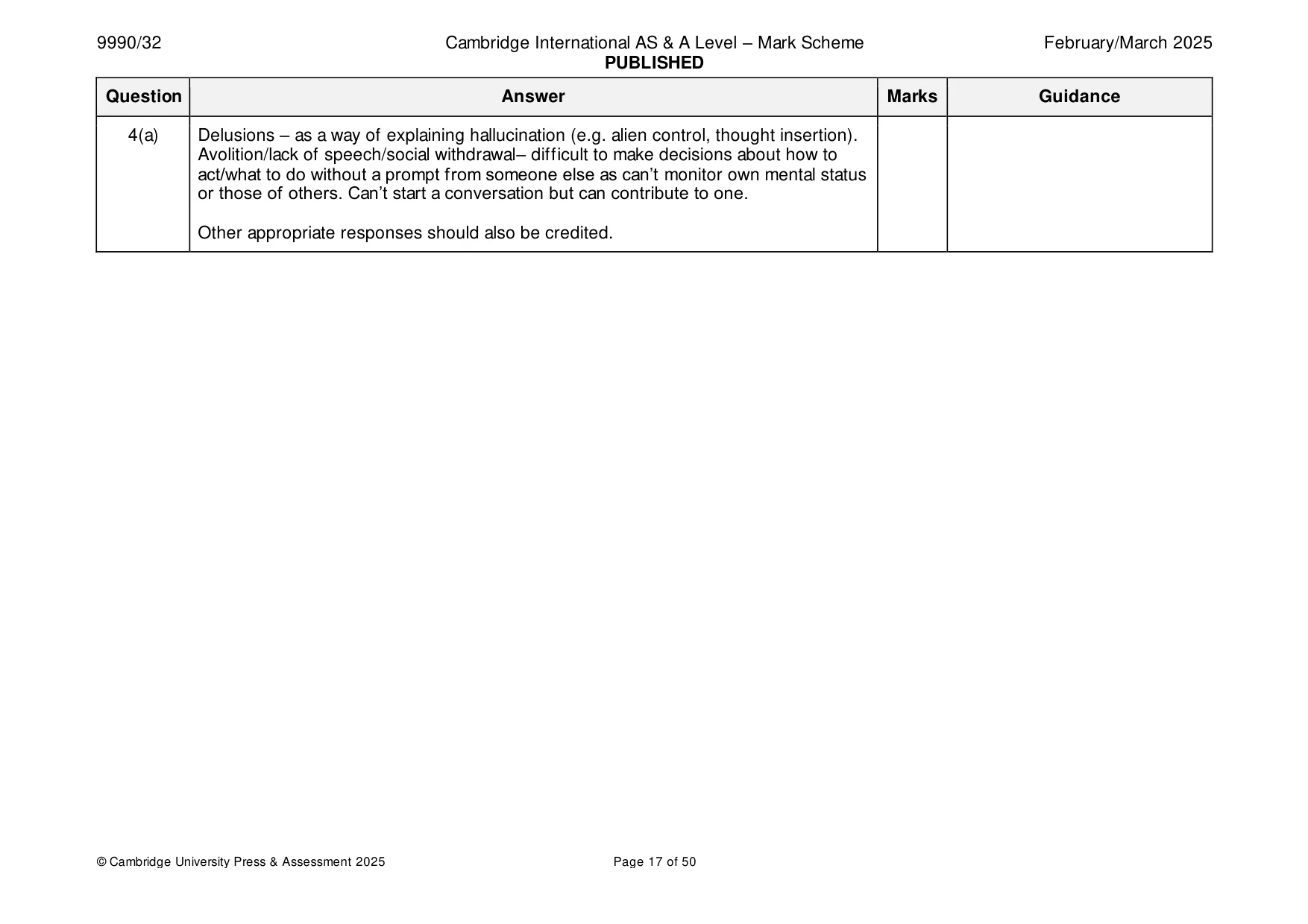 Mark scheme, page 17 of 50
