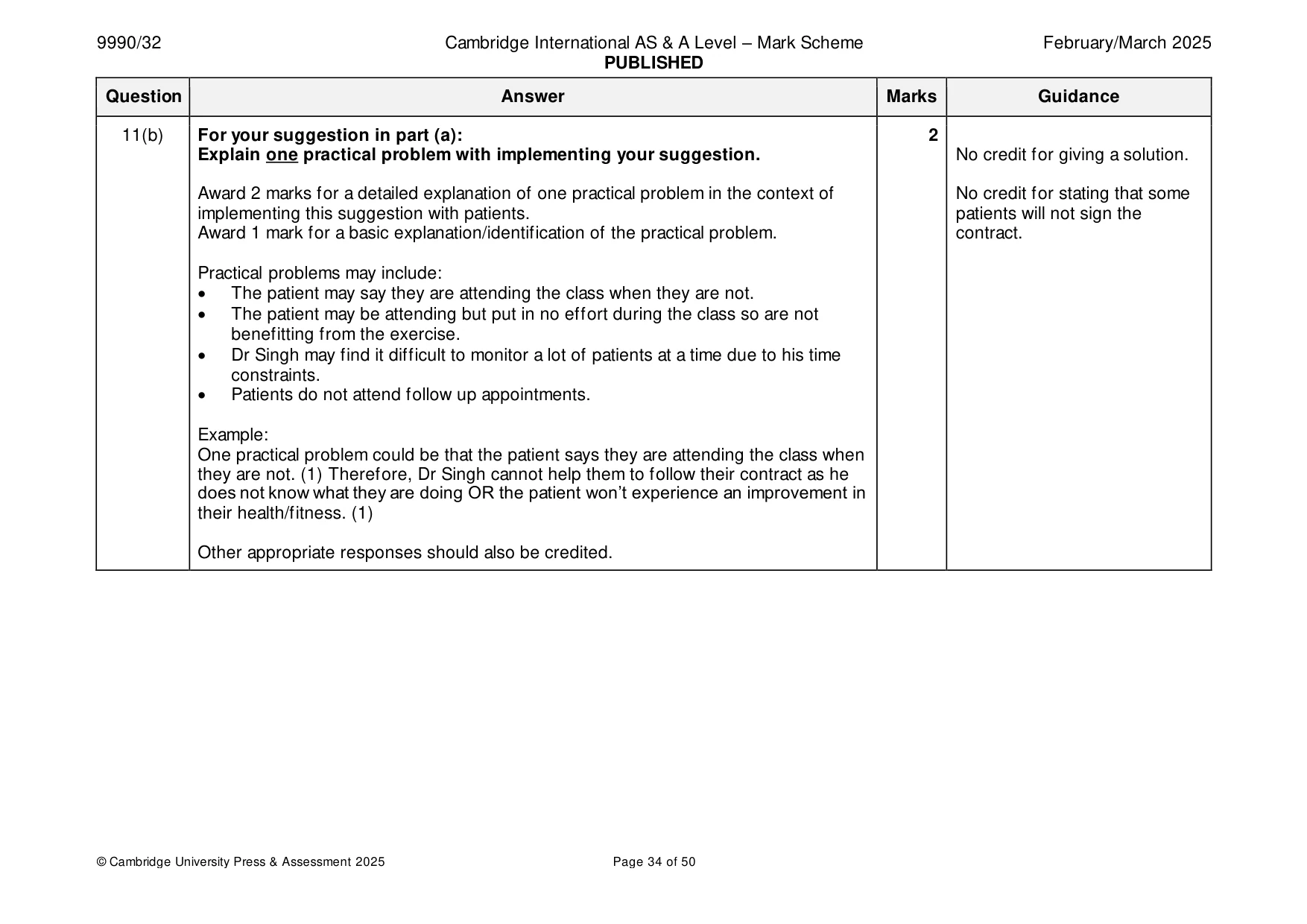 Mark scheme, page 34 of 50