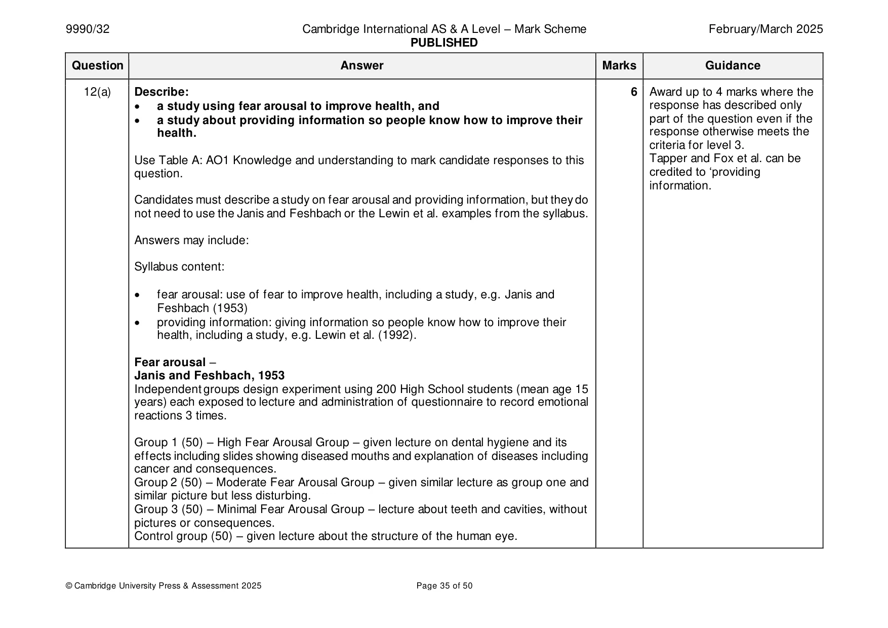 Mark scheme, page 35 of 50