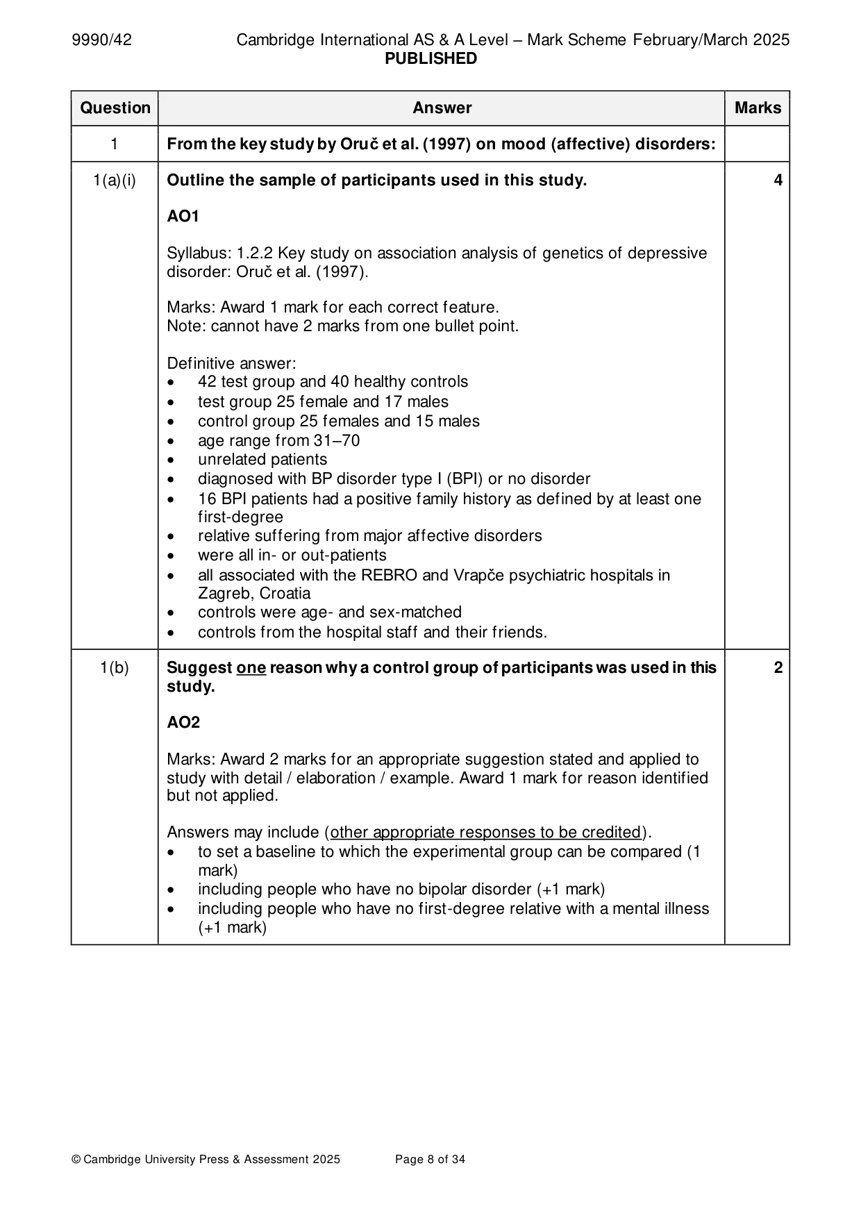 Mark scheme, page 8 of 34