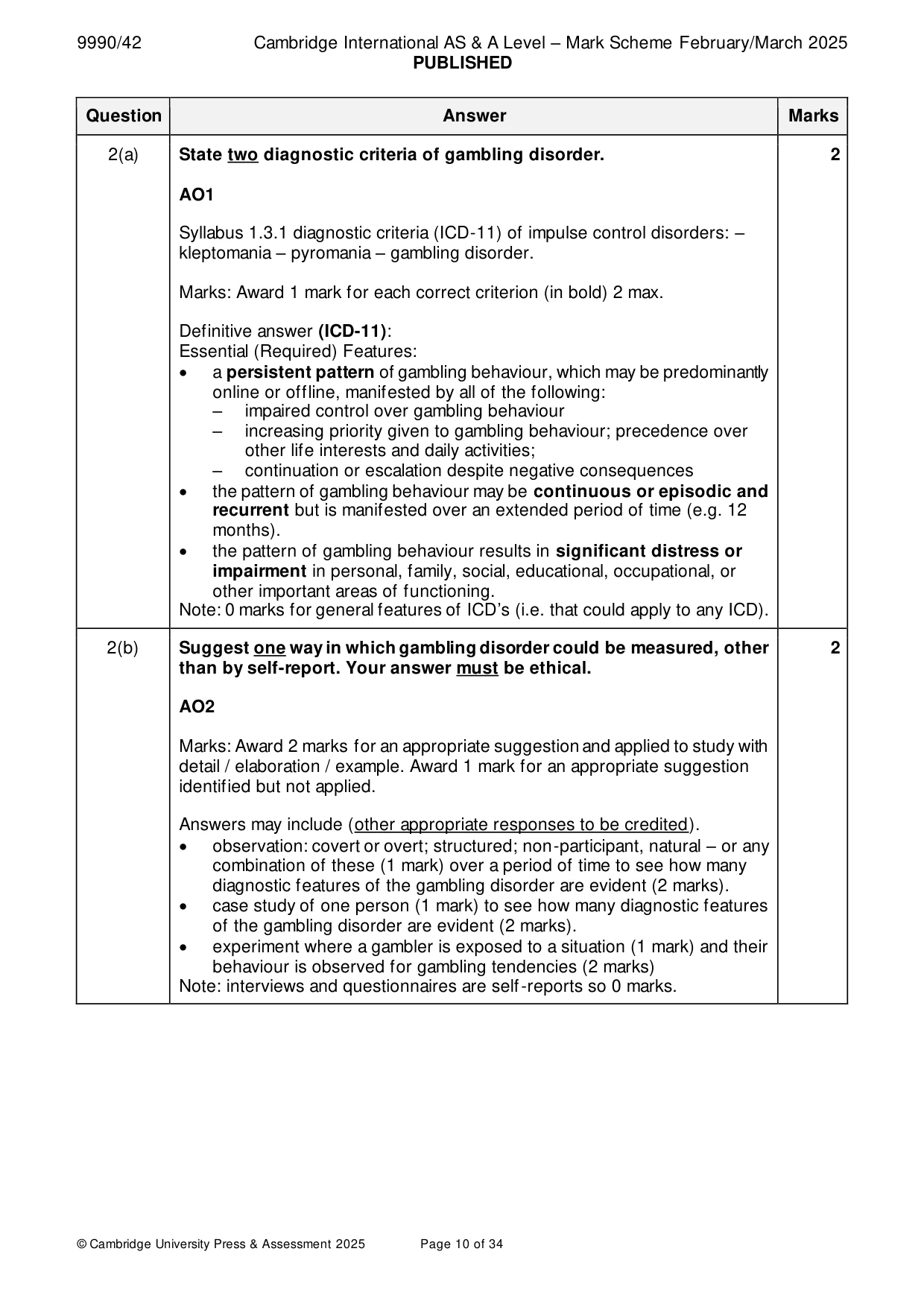 Mark scheme, page 10 of 34