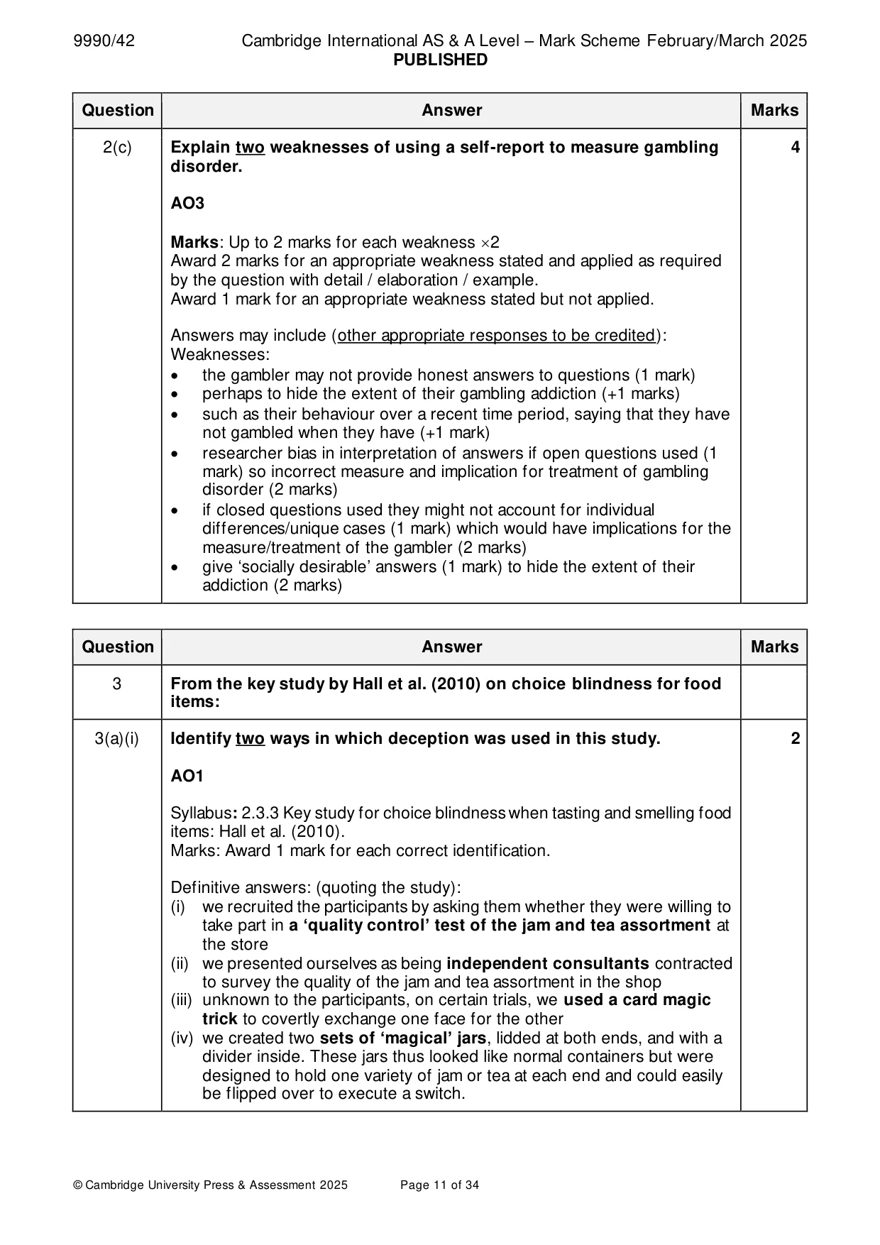 Mark scheme, page 11 of 34