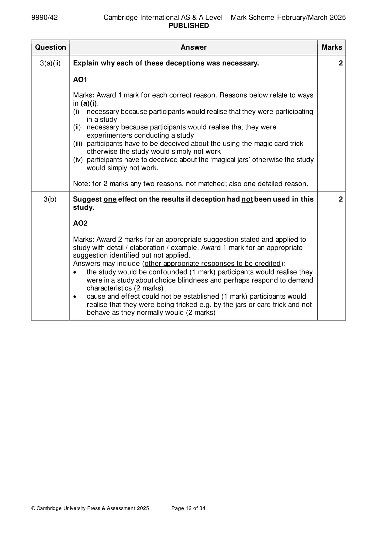 Mark scheme, page 12 of 34